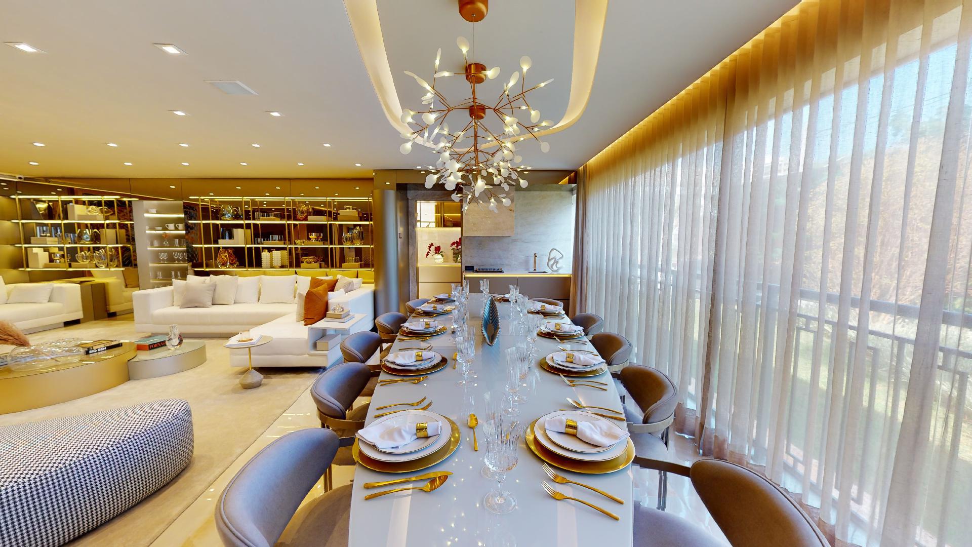 Foto da Sala de Jantar do Decorado de 170 m²