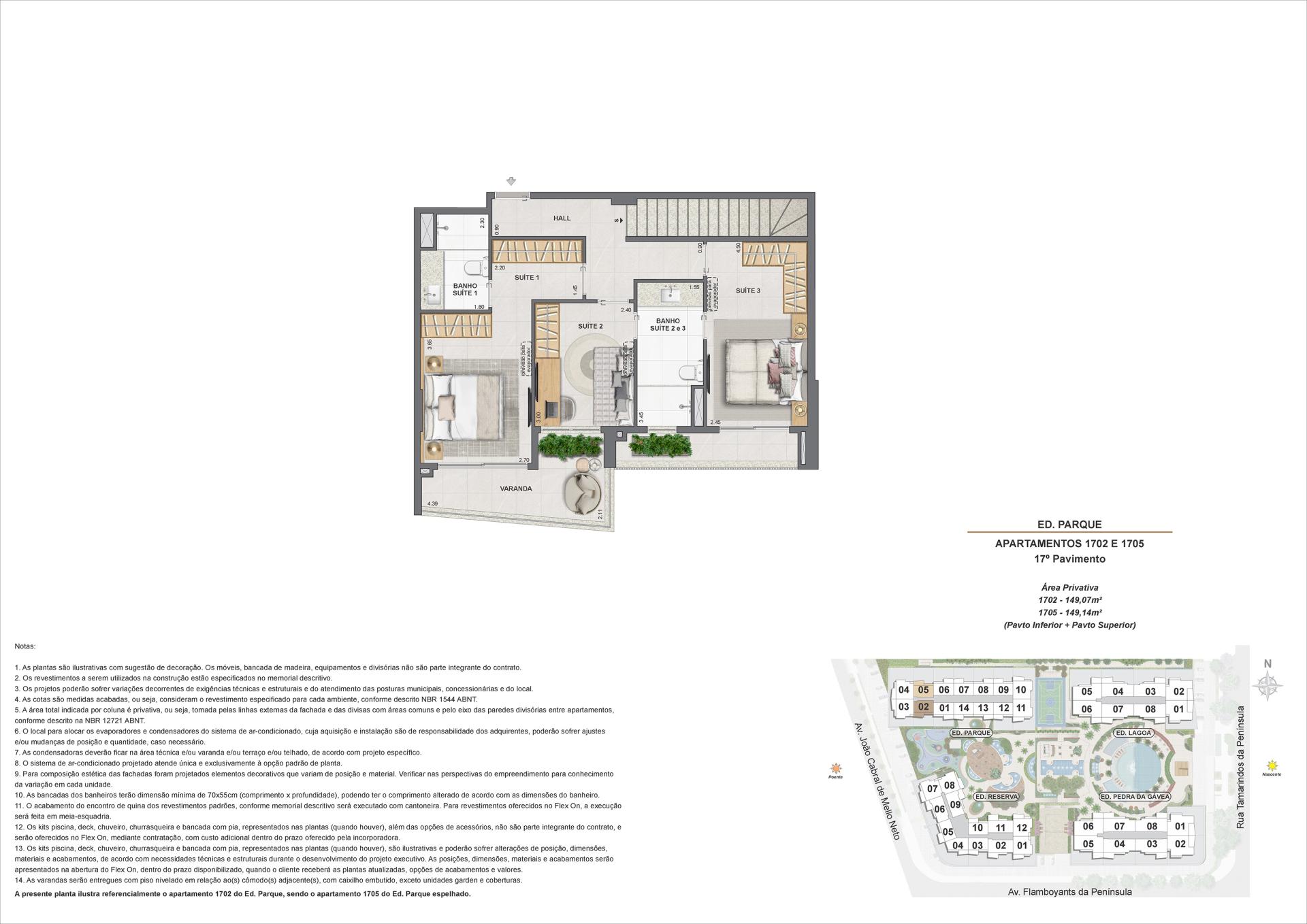 ED. PARQUE - AP 1702 E 1705 - 17°PAV