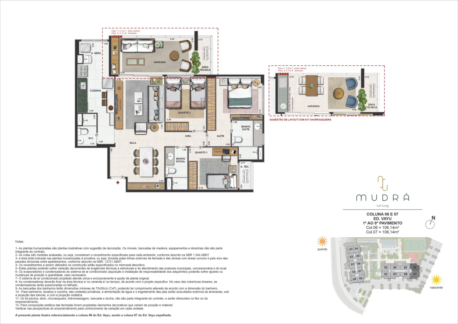 Apartamento Ed. Vayu | Coluna 06 e 07