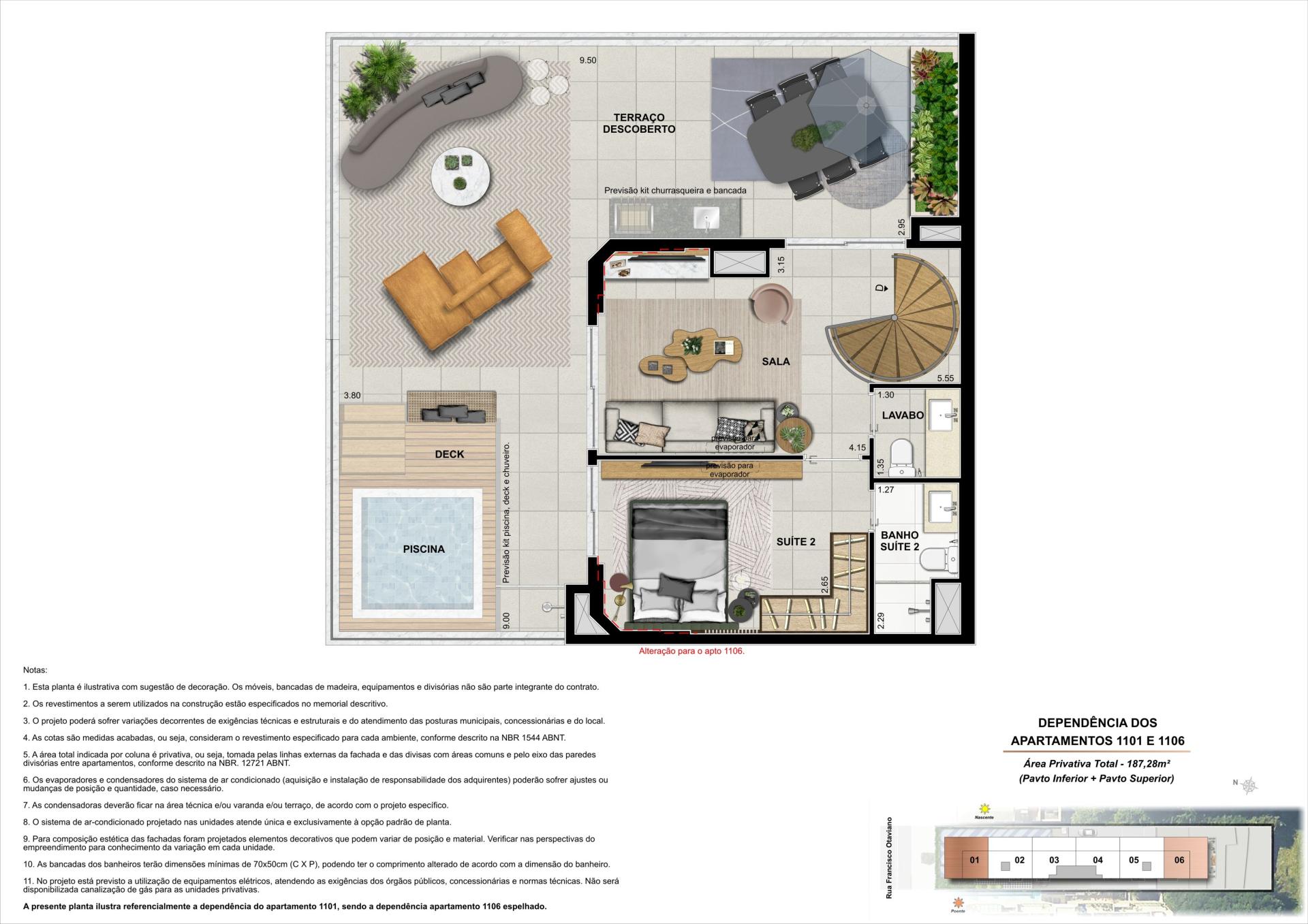 Dependência dos apartamentos 1101 e 1106