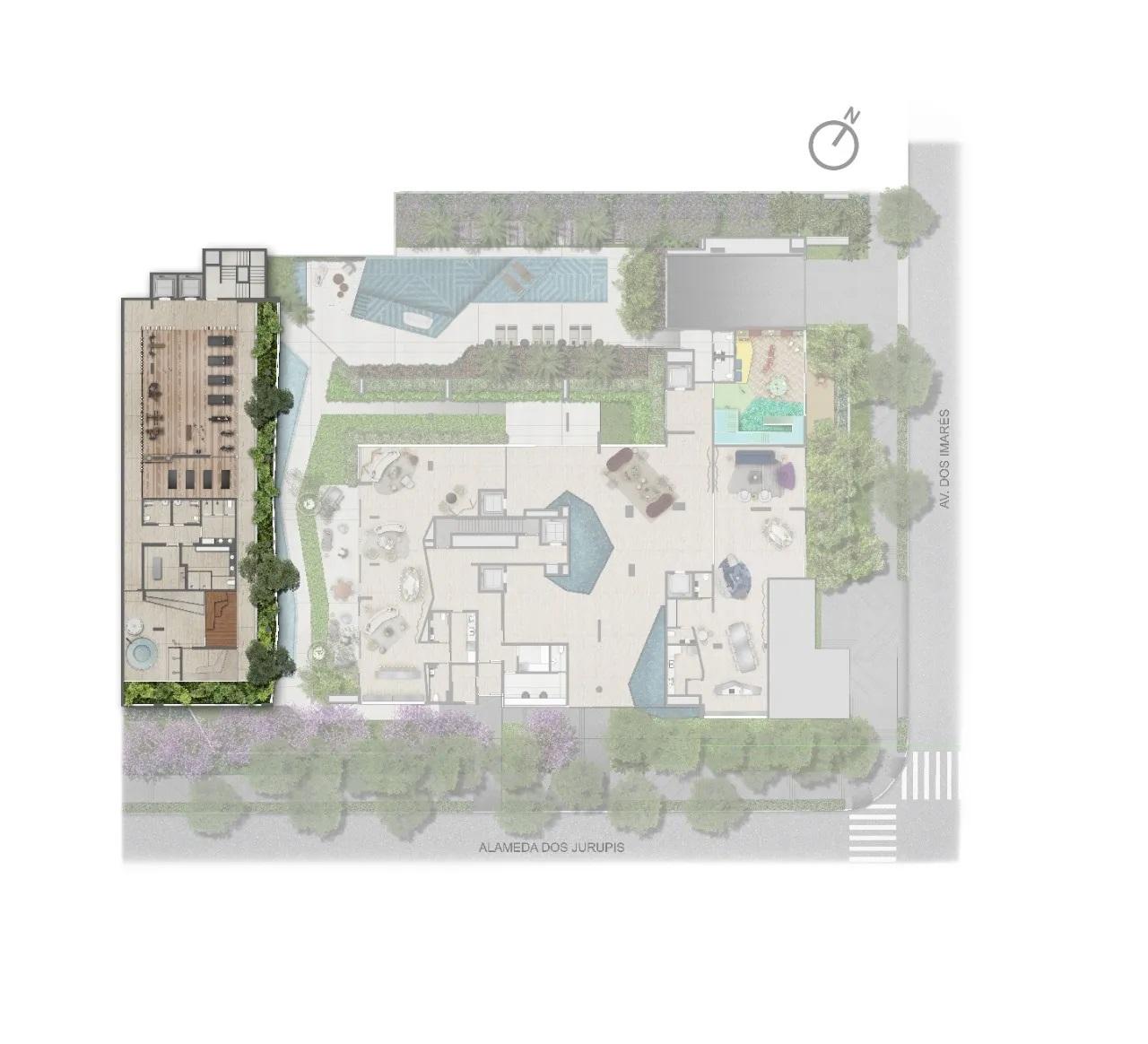 Planta Implantação Lazer 1° Pavimento 