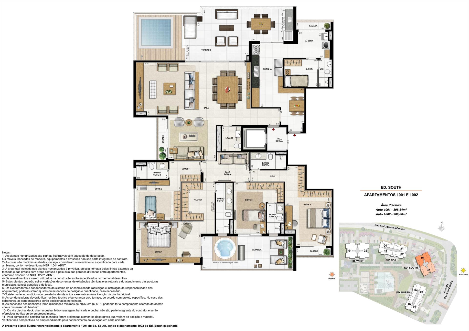 LATITUD - ED. SOUTH - COBERTURA 309m² - COLUNA 01 E 02