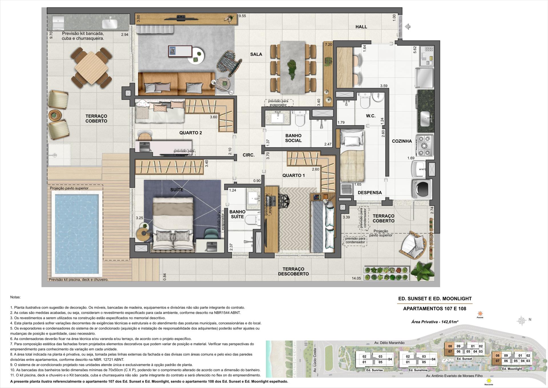 ED. SUNSET E ED. MOONLIGHT - APARTAMENTOS: 107 E 108