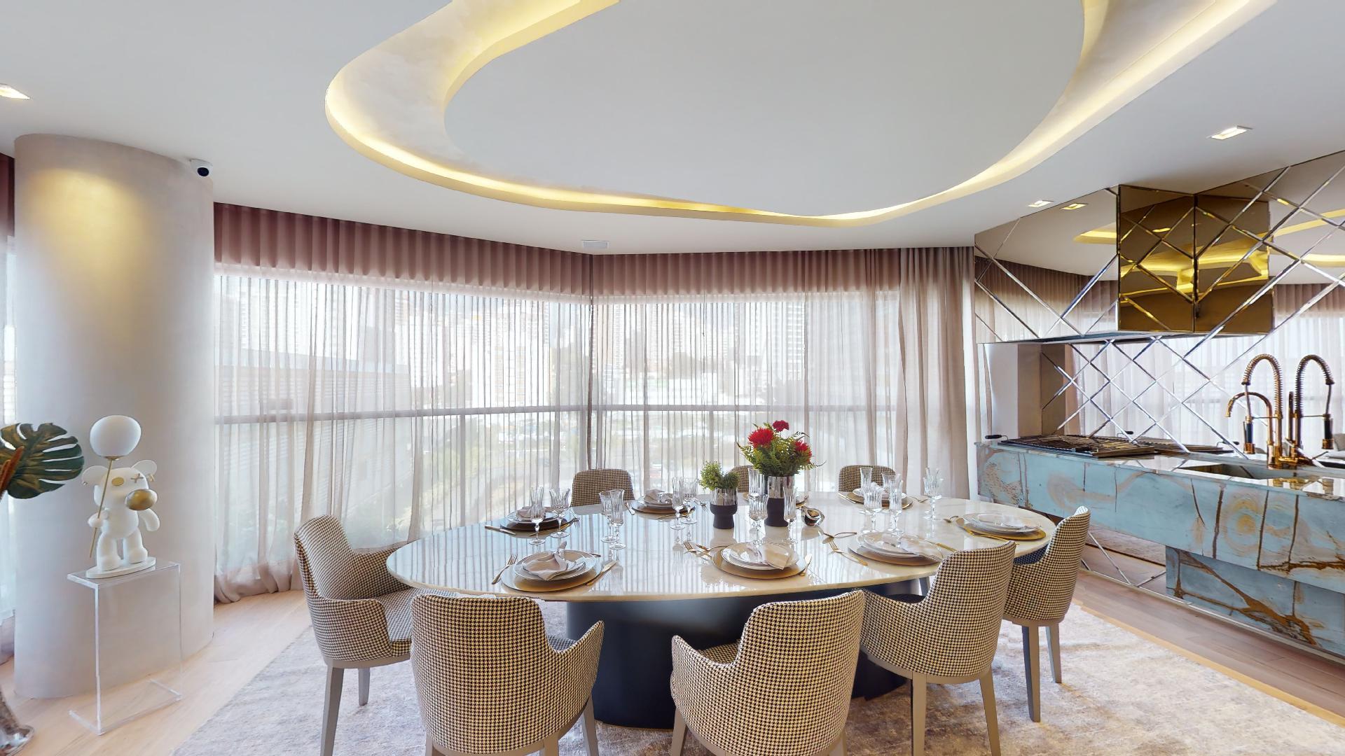 Foto da Sala de Jantar do Decorado de 161 m²