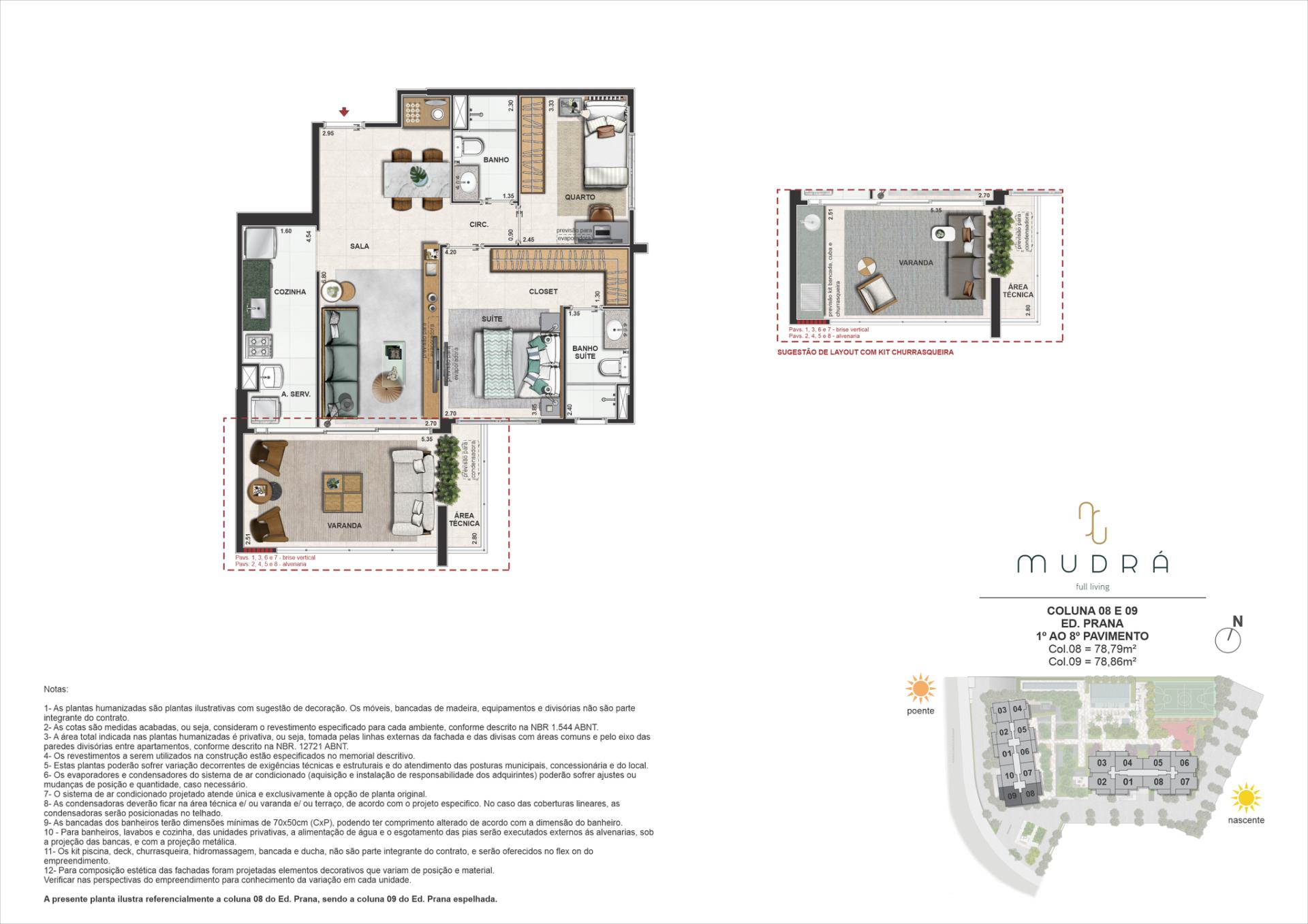 Apartamento Ed. Prana | Colunas 08 e 09