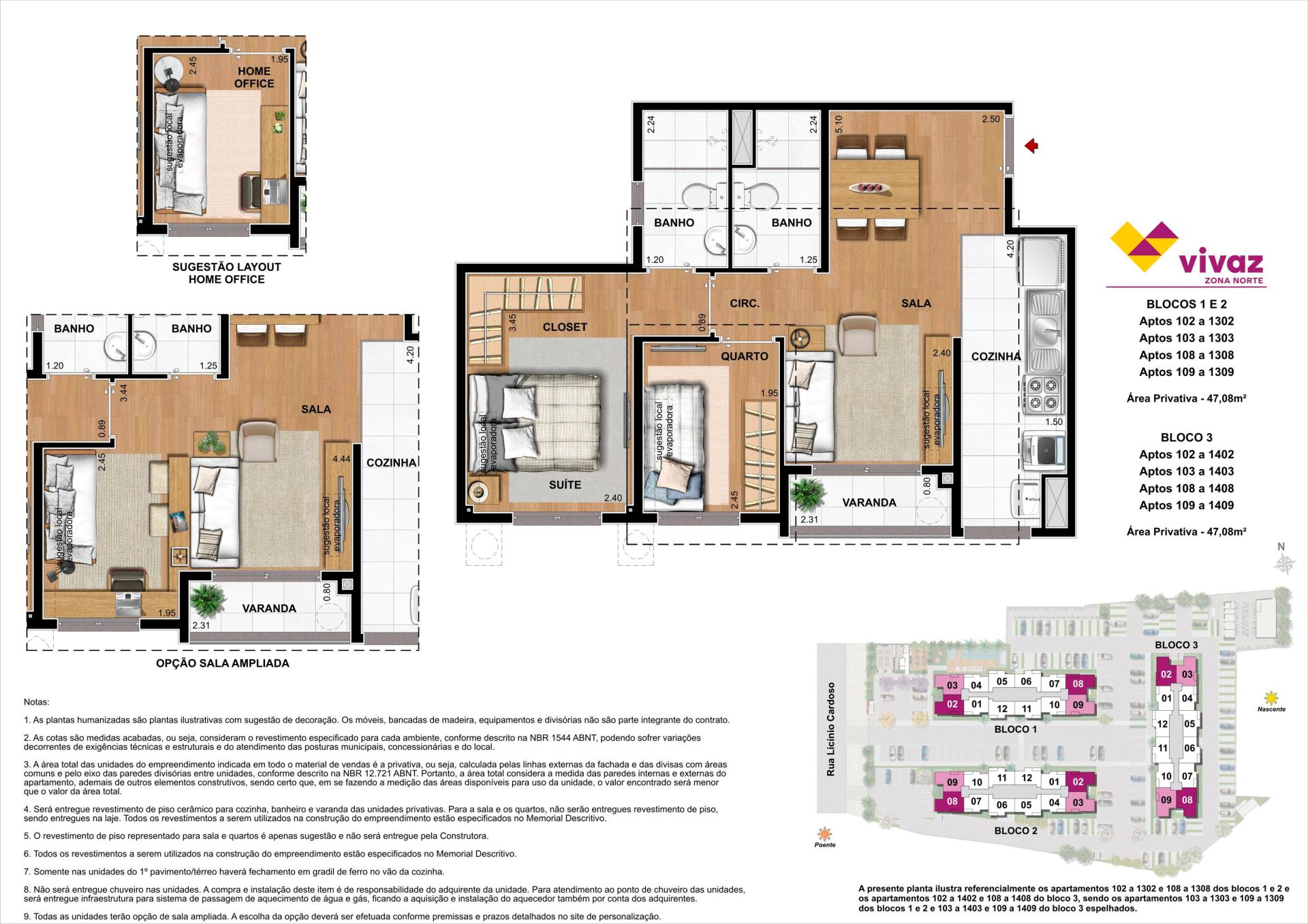 Vivaz Zona Norte - Planta - 47m²