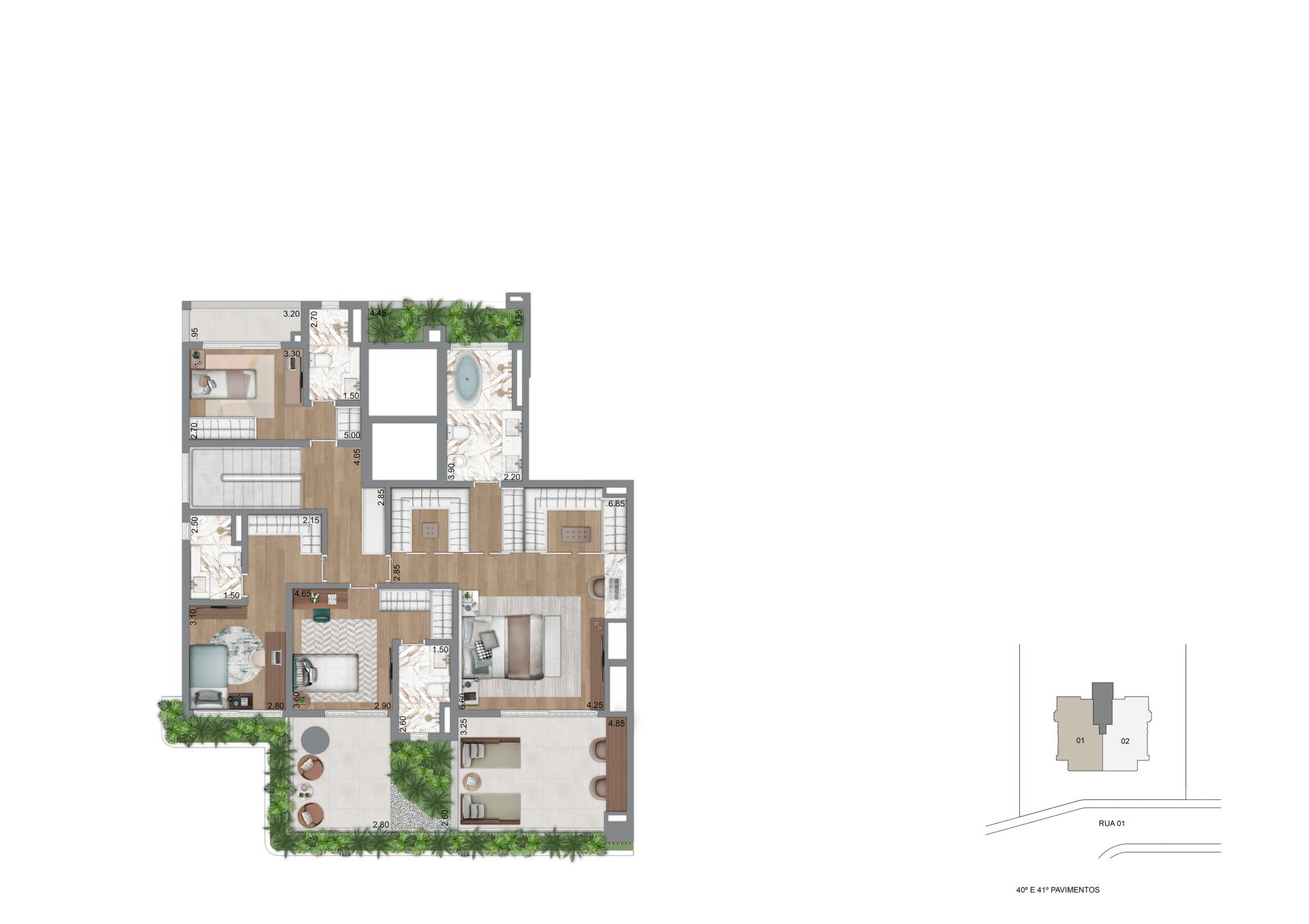 Planta Duplex Superior - 438 m²
