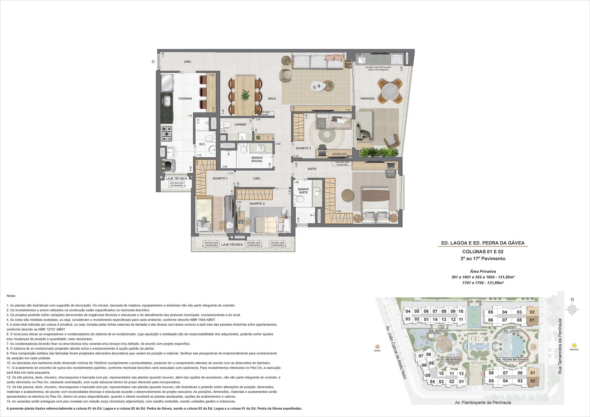 ED. LAGOA E ED. PEDRA DA GAVEA - COL 01 E 02 - 3° AO 17° PAV