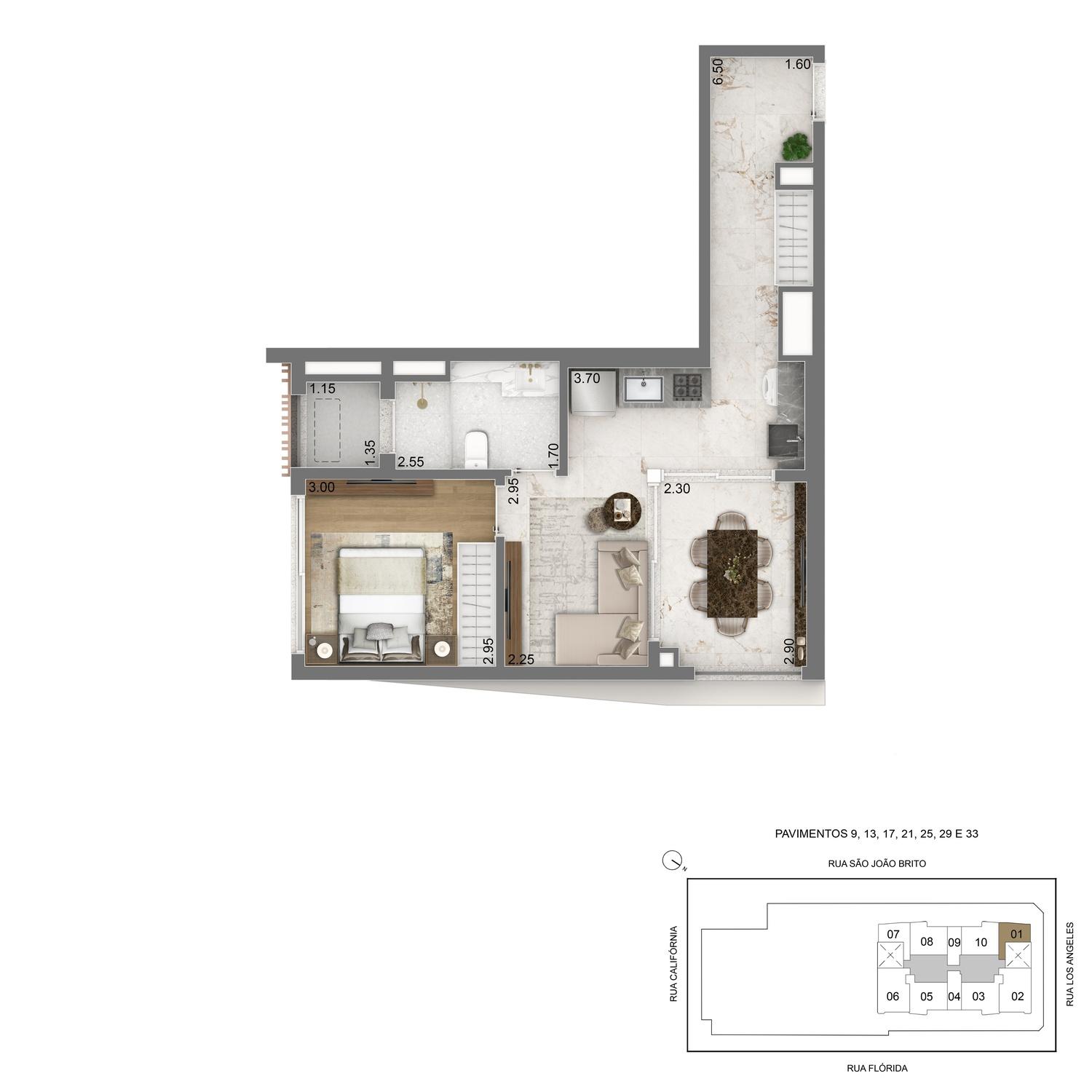 Planta HMP - 1 dorm