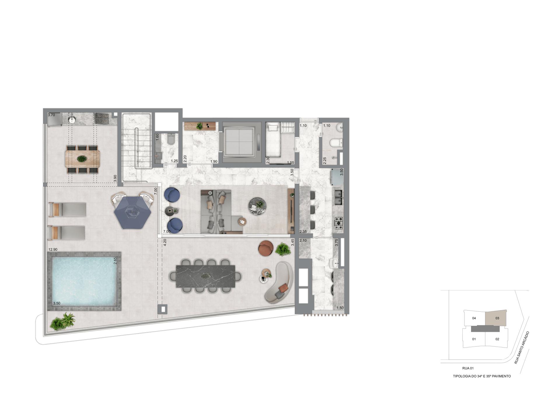 Planta Duplex Superior - 326 m²