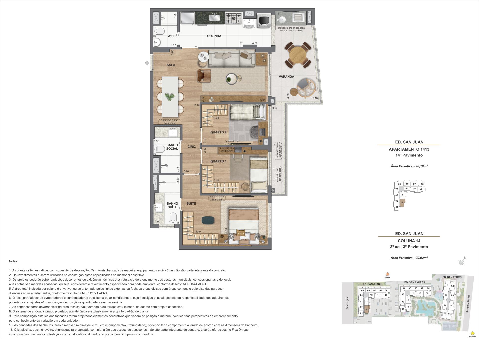Apartamento 3Q - Ed. San Juan (COL 13 e 14)