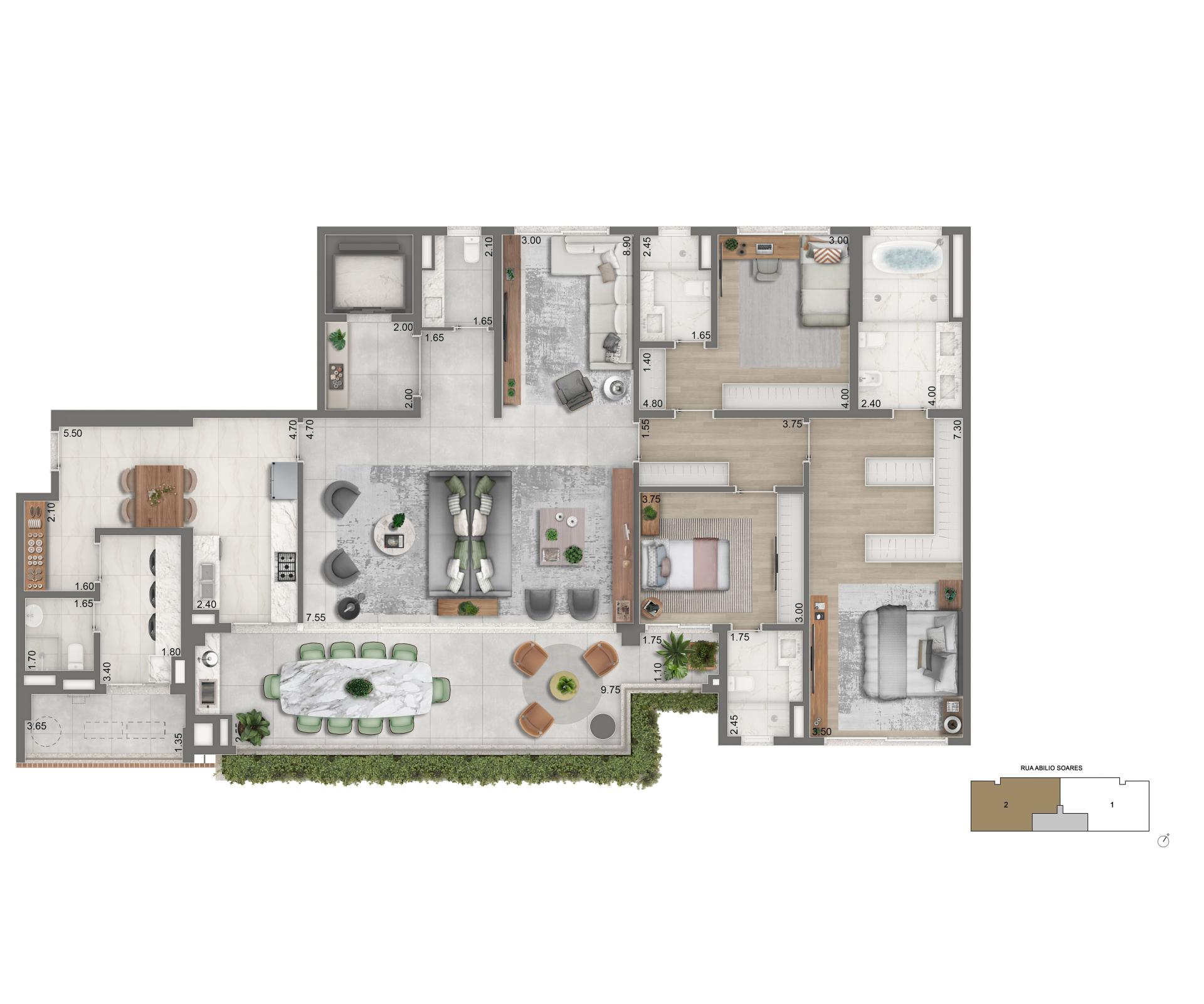 PLANTA OPÇAO 03 230m2