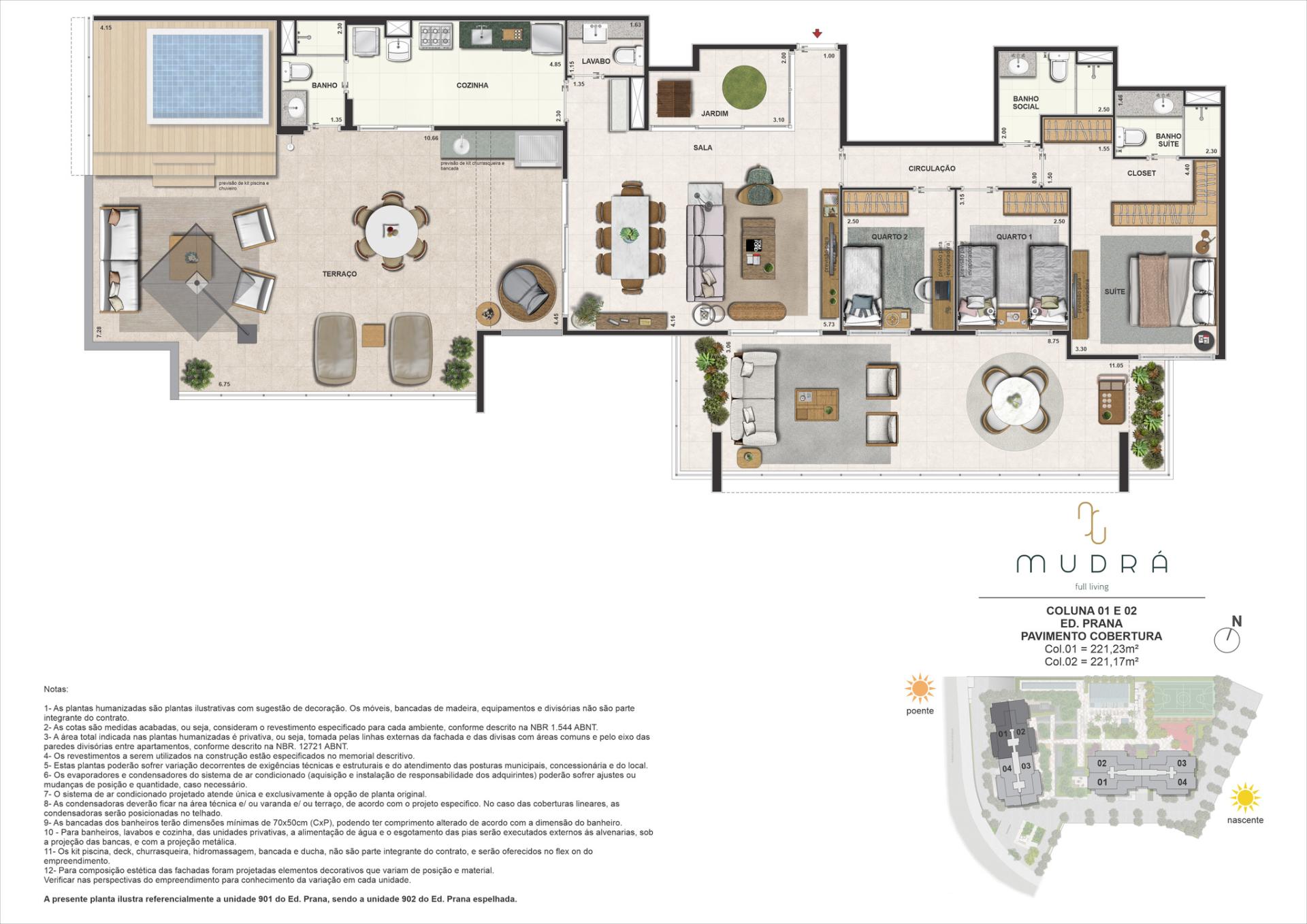 Cobertura Linear Ed. Prana | Coluna 01 e 02 