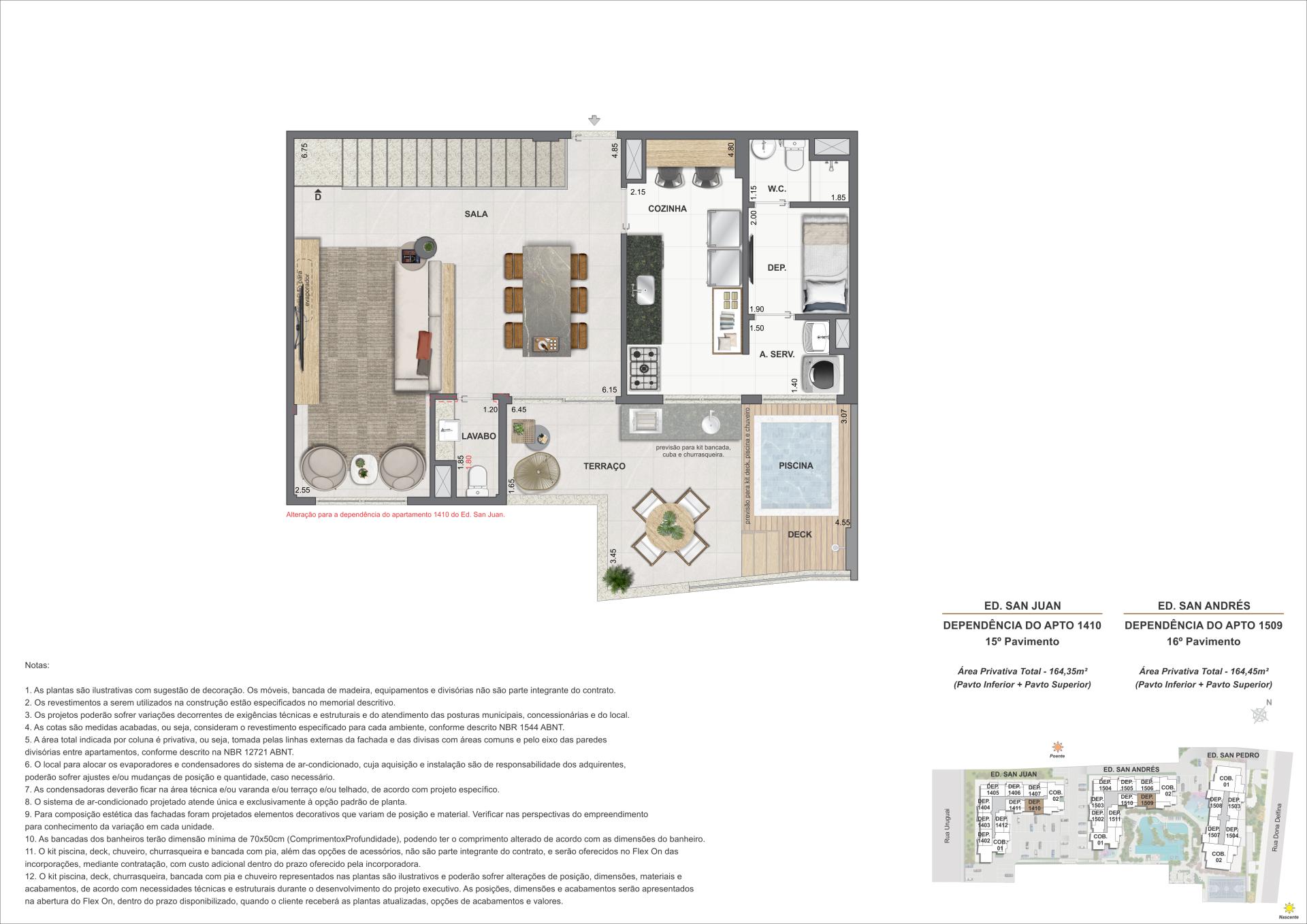 COB. Duplex Dependência 3S - Ed. San Juan (COL 10) e Ed. San Andrés (COL 9)