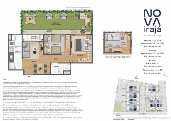 NOVA IRAJÁ - GARDEN APTO MEIO -  - 64,02m²