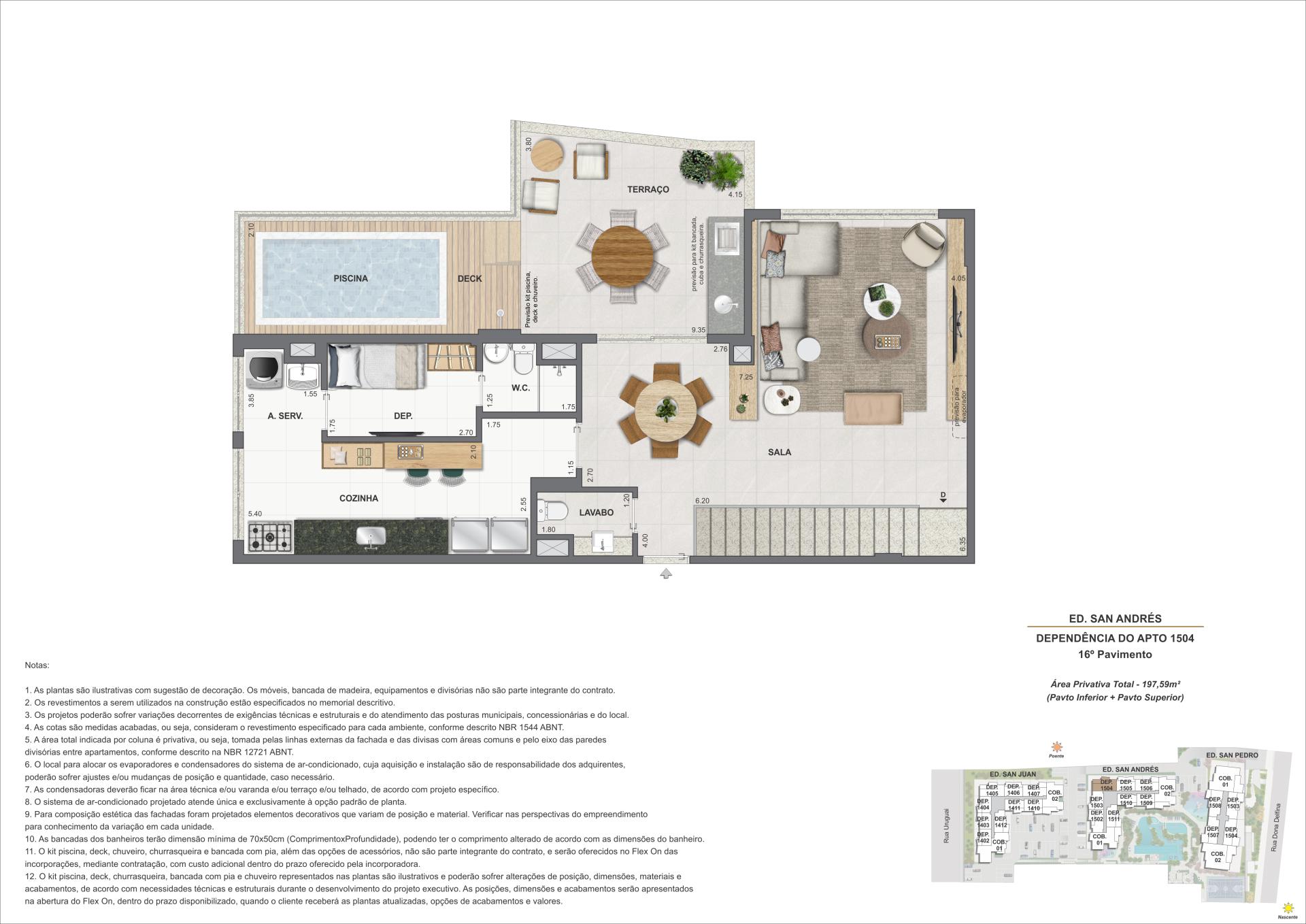 COB. Duplex Dependência 3S - Ed. San Andrés (COL 4)