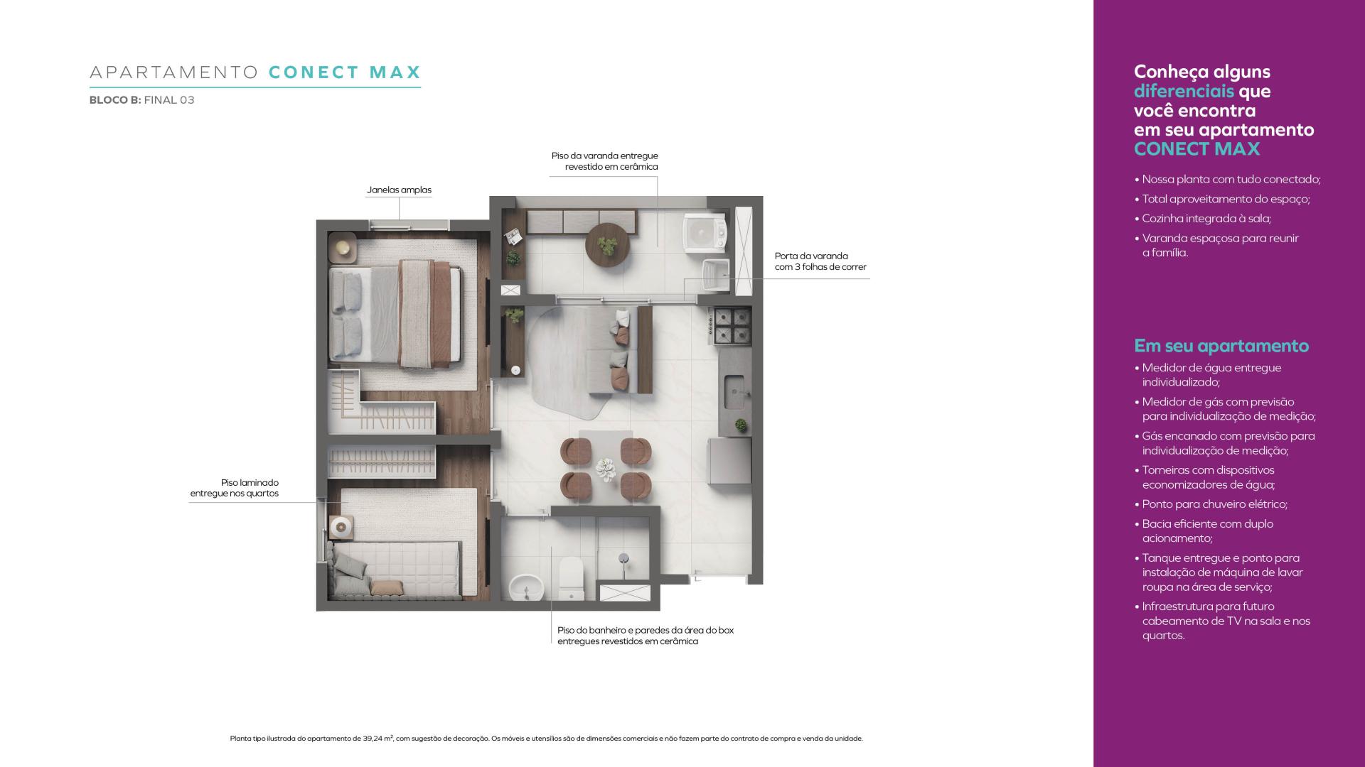 APARTAMENTO CONECT MAX - BLOCO B FINAL 3