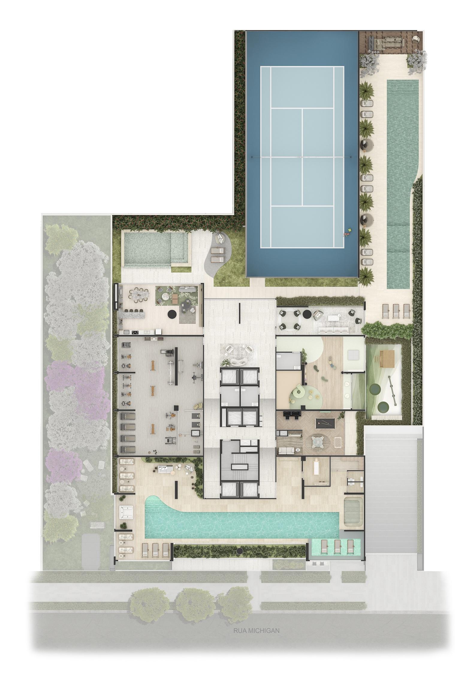 Implantação | Pavimento Lazer