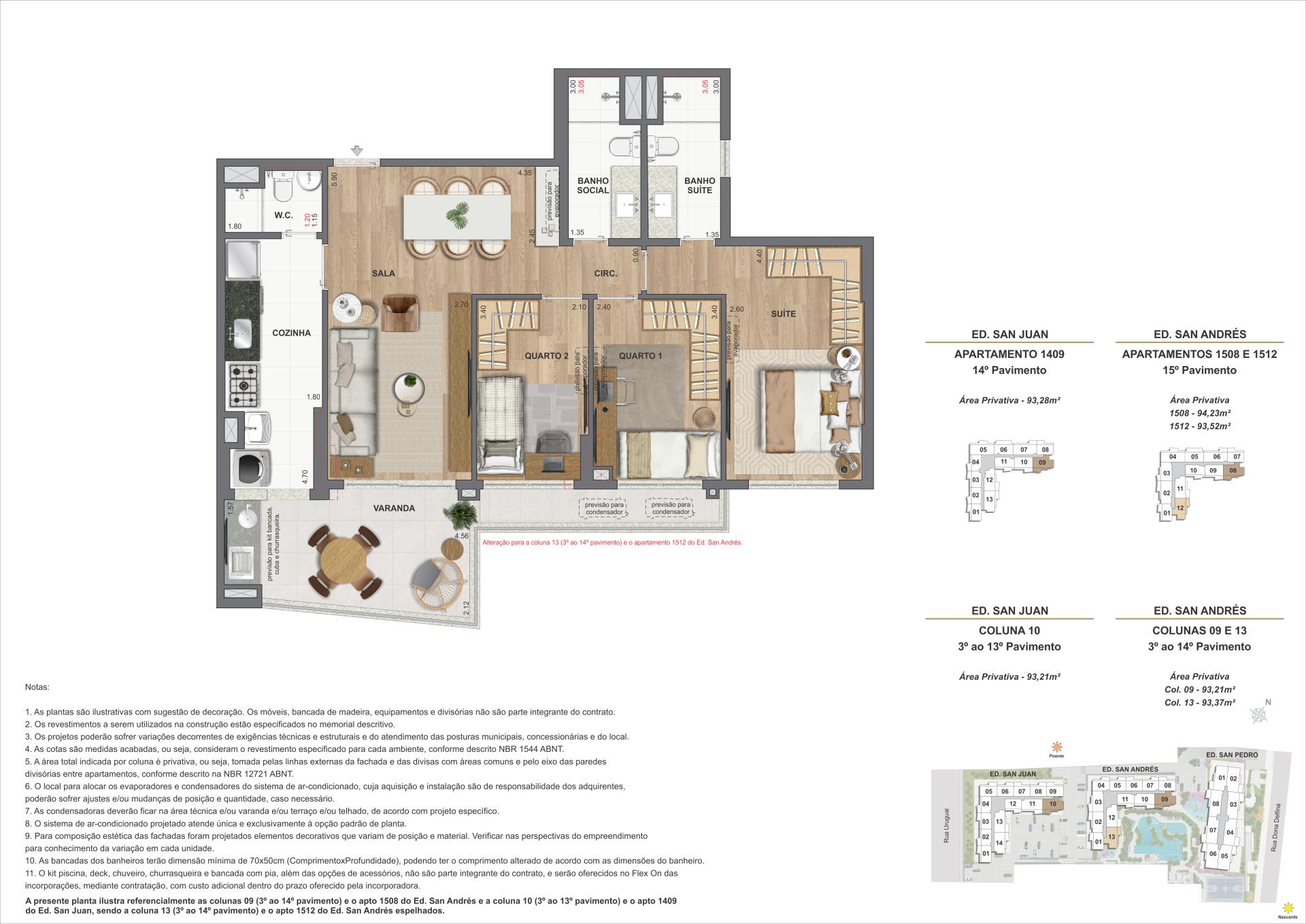 Apartamento 3Q - Ed. San Juan (COL 9 e 10) e Ed. San Andrés (COL 8, 9, 12 e 13)