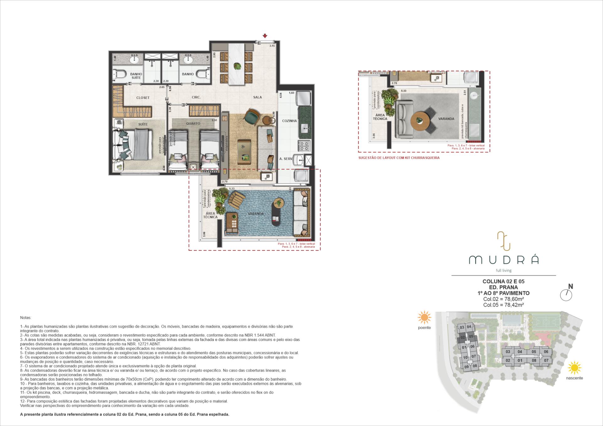 Apartamento Ed. Prana | Colunas 02 e 05