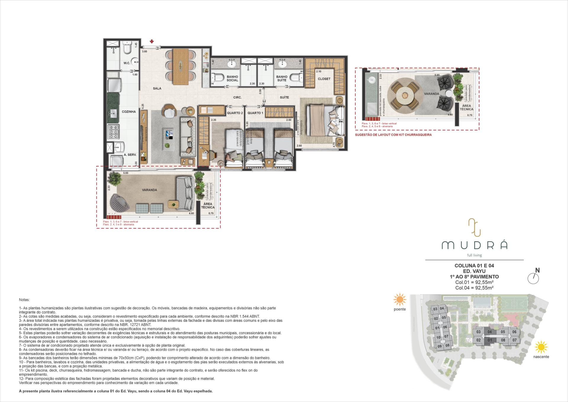 Apartamento Ed. Vayu | Colunas 01 e 04