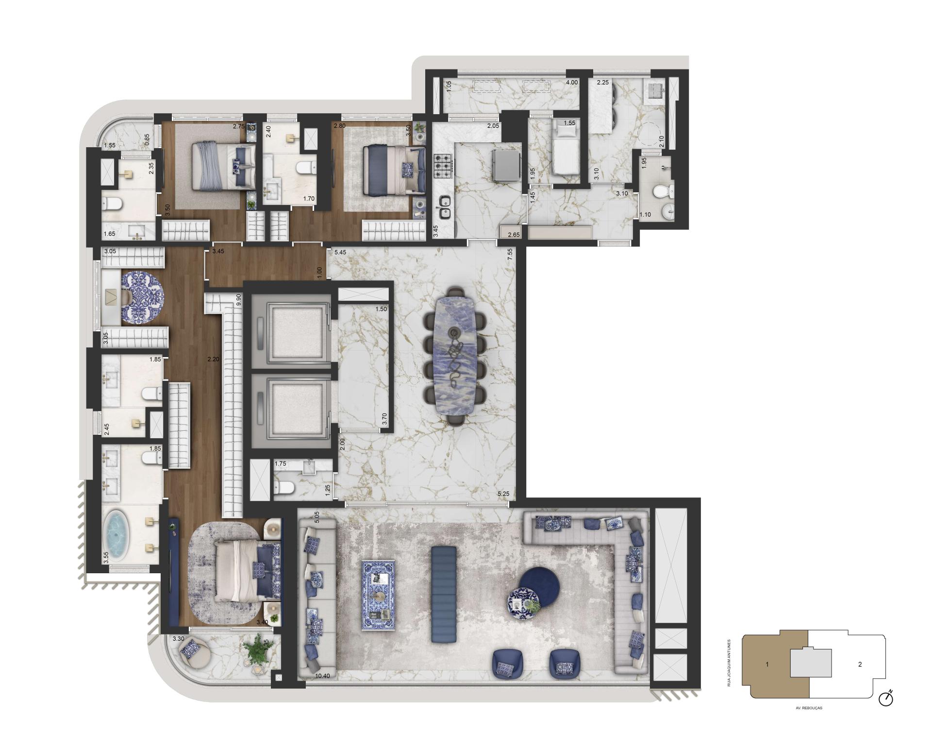  Planta Opção 1 - 246.8m2