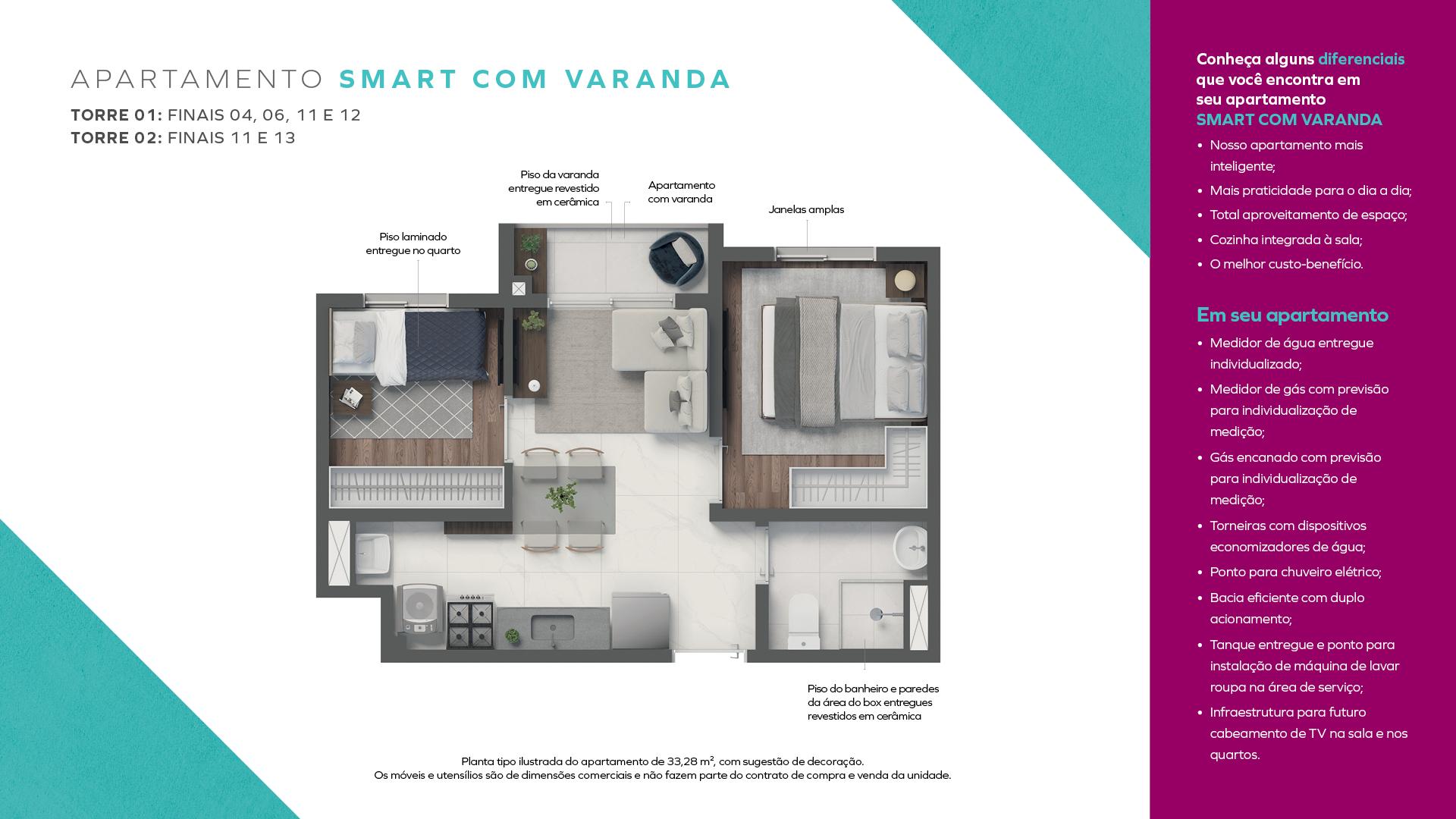 SMART COM VARANDA