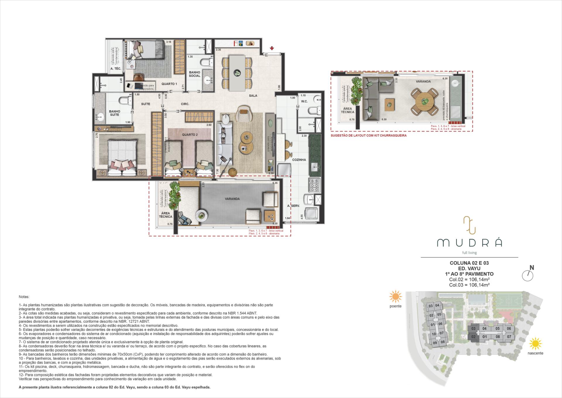 Apartamento Ed. Vayu | Colunas 02 e 03