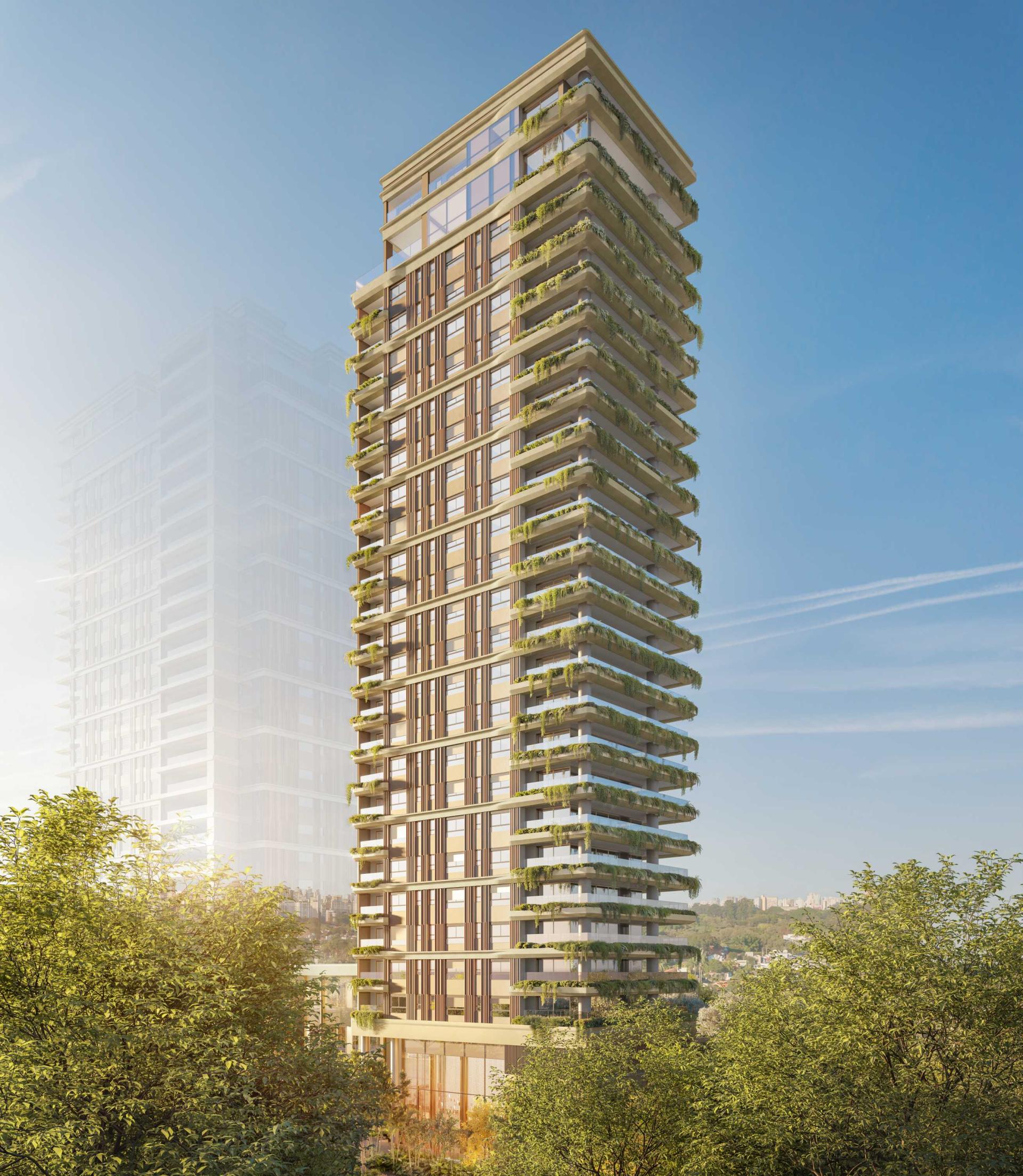 Perspectiva Ilustrada Fachada Torre 1