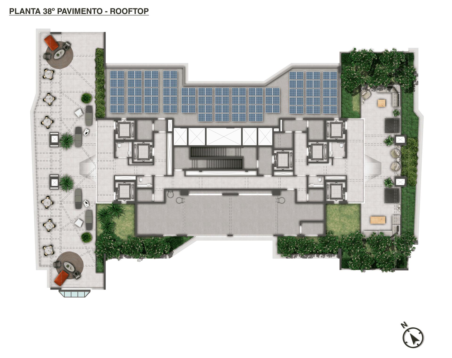 Implantação Skydeck | 38º pavimento