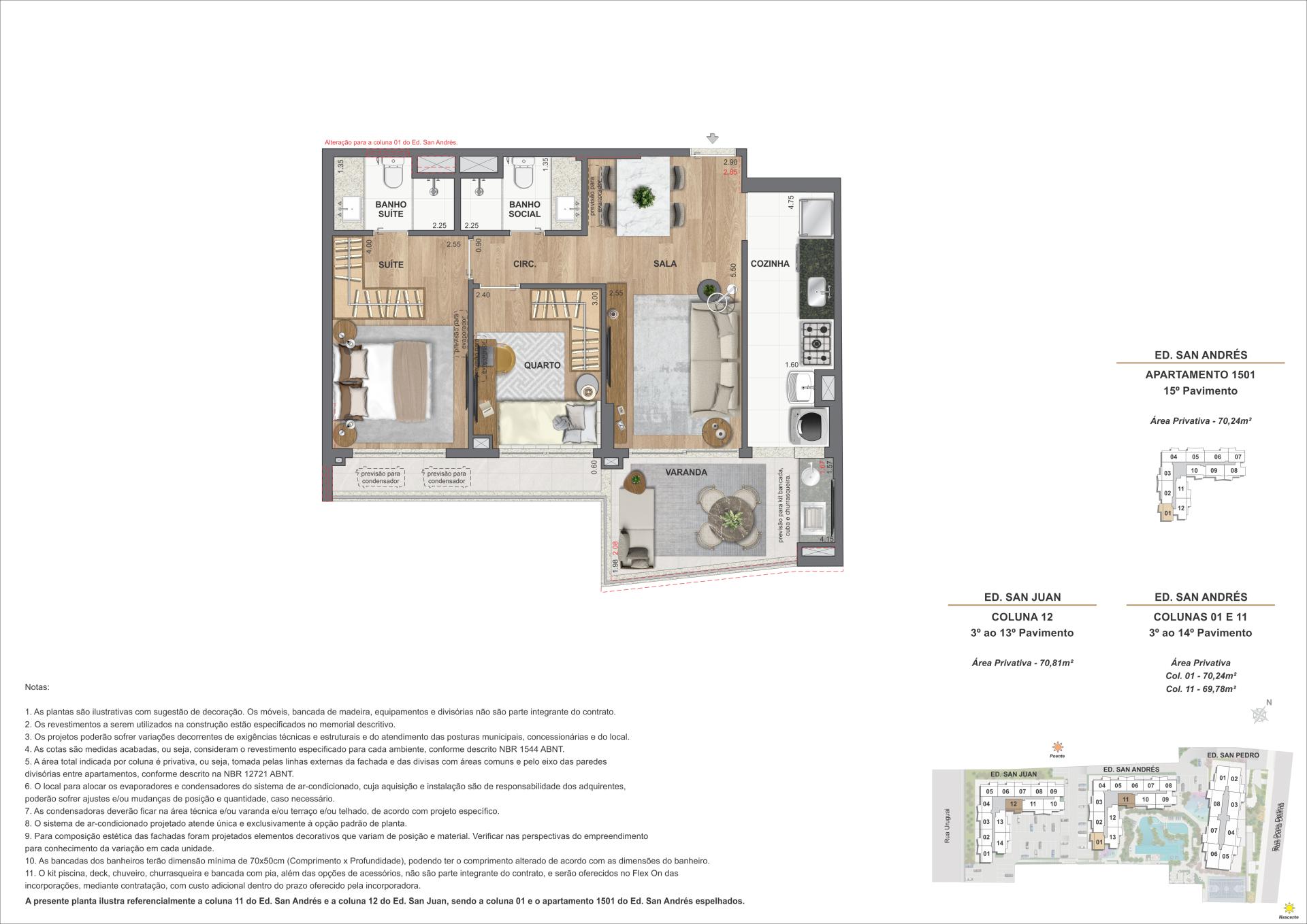 Apartamento 2Q -Ed. San Juan (COL 12) e Ed. San Andrés (COL 1 e 11)
