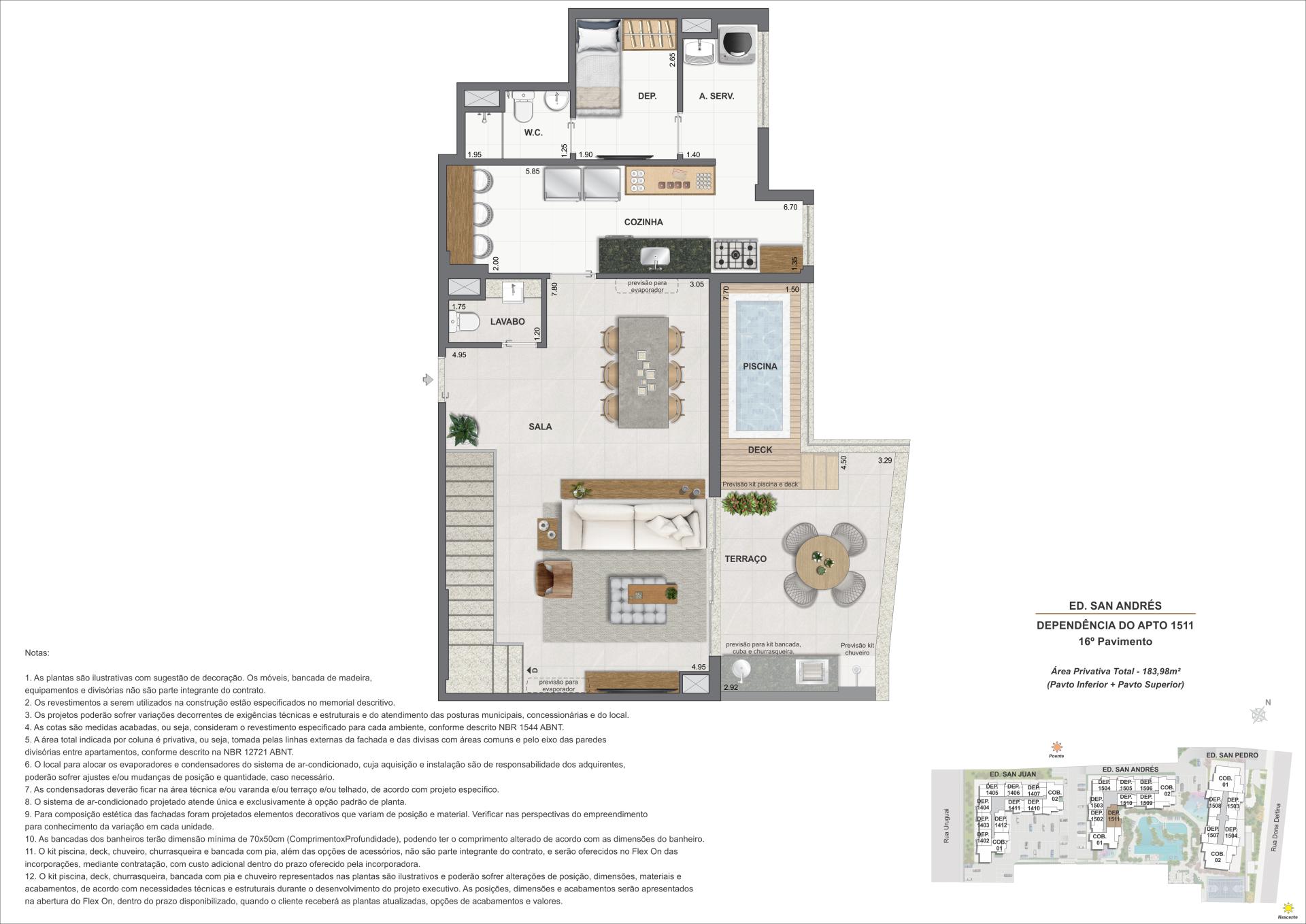 COB. Duplex Dependência 3S - Ed. San Andrés (COL 11)