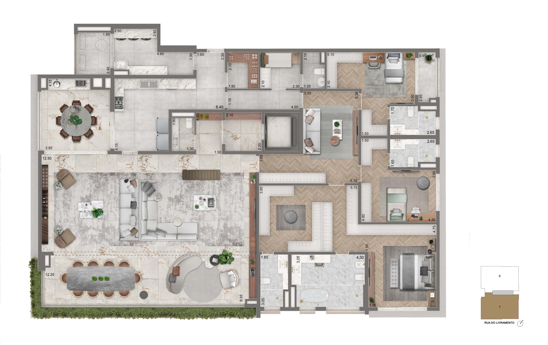 PLANTA  OPÇÃO 349m²