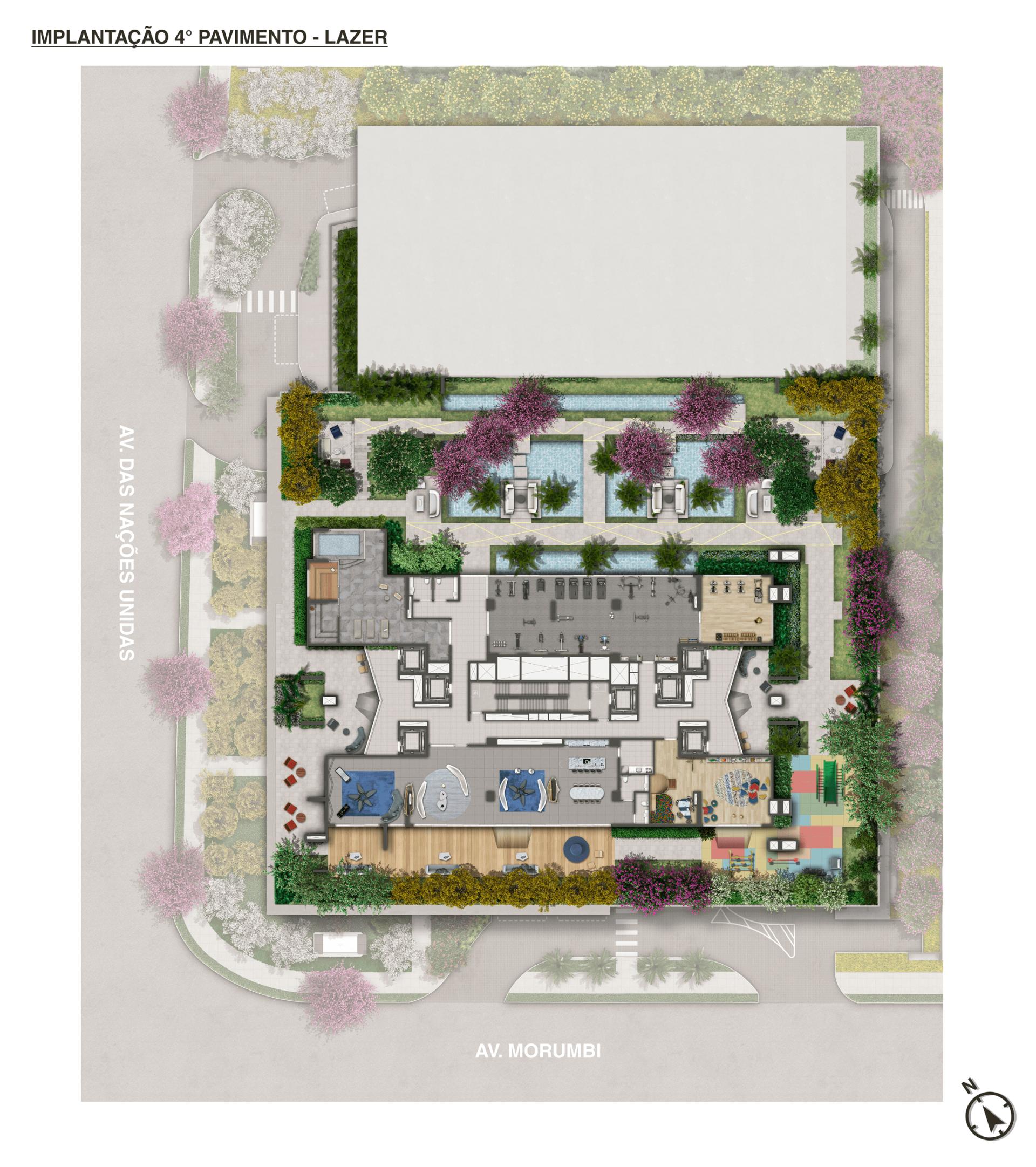 Implantação Lazer | 4º Pavimento