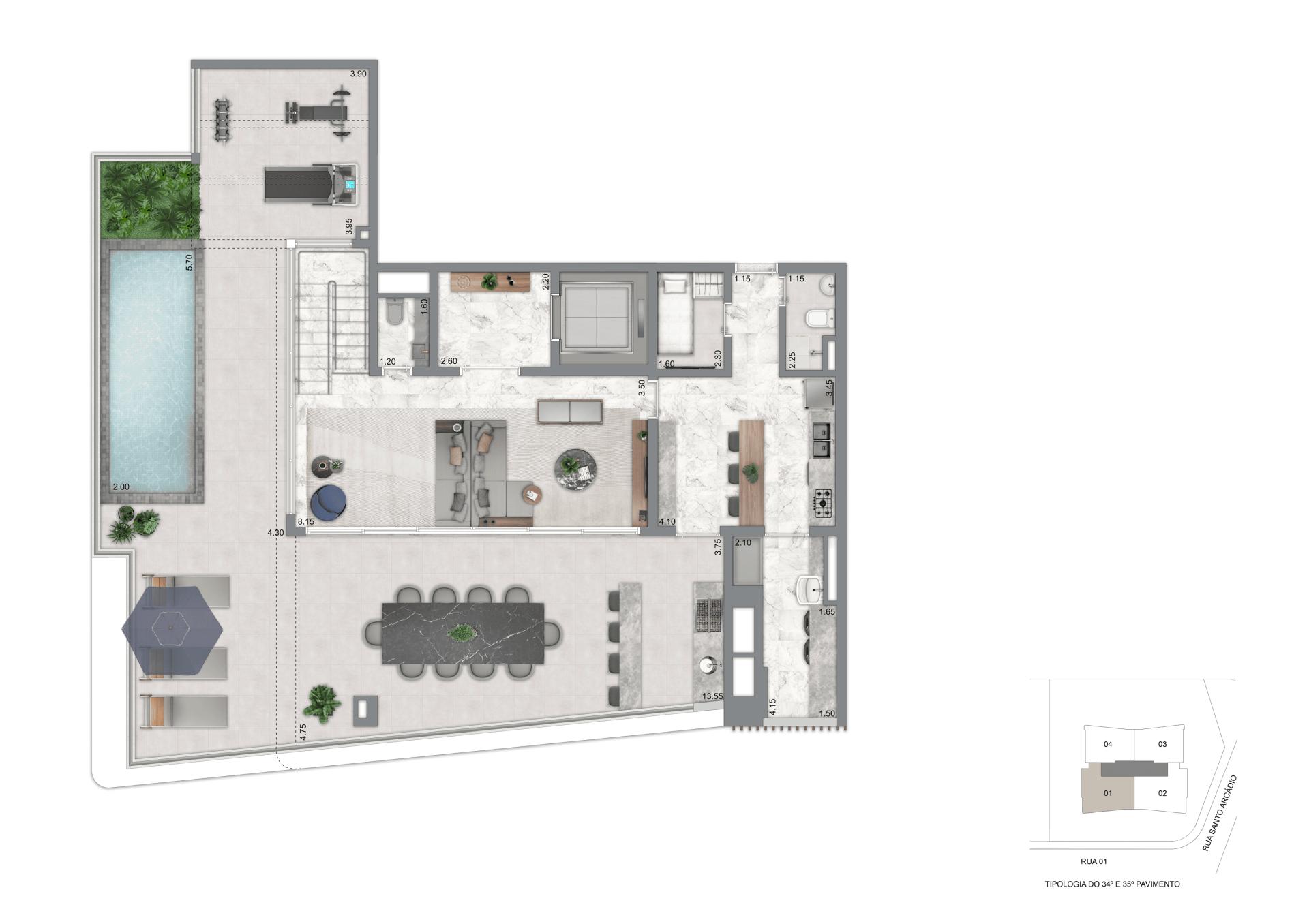 Planta Duplex Superior - 396 m²