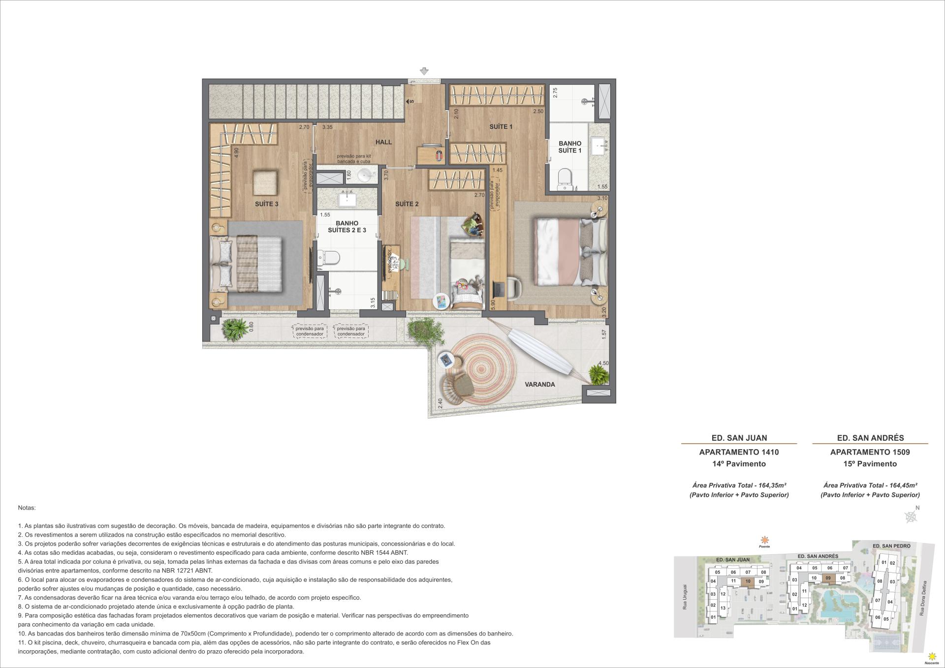 COB. Duplex Dependência 3S - Ed. San Juan (COL 10) e Ed. San Andrés (COL 9)