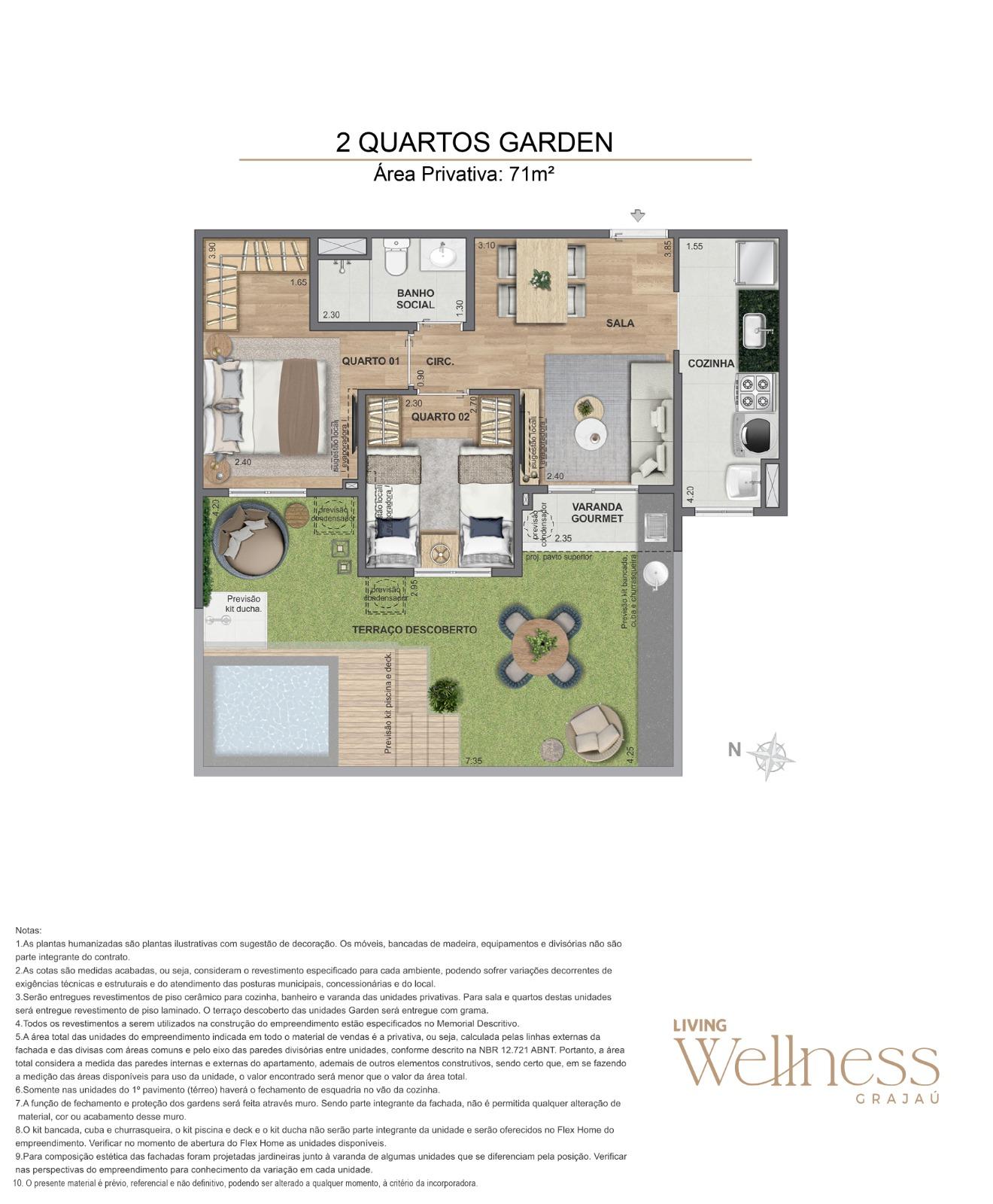 Imagem prévia Garden de 2 Quartos - Área privativa 71m²