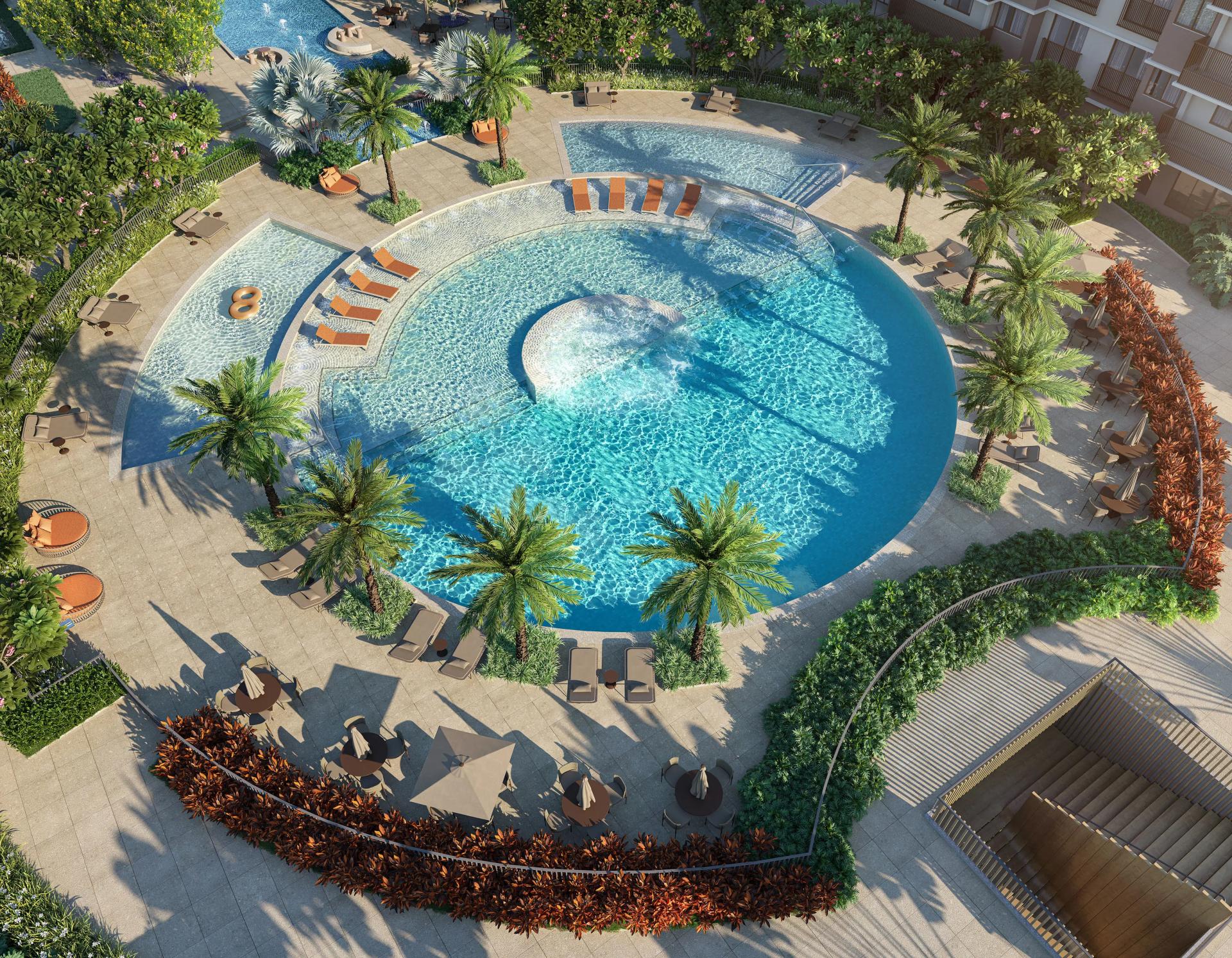 Ilustração Artística - Piscinas, solário e deck molhado