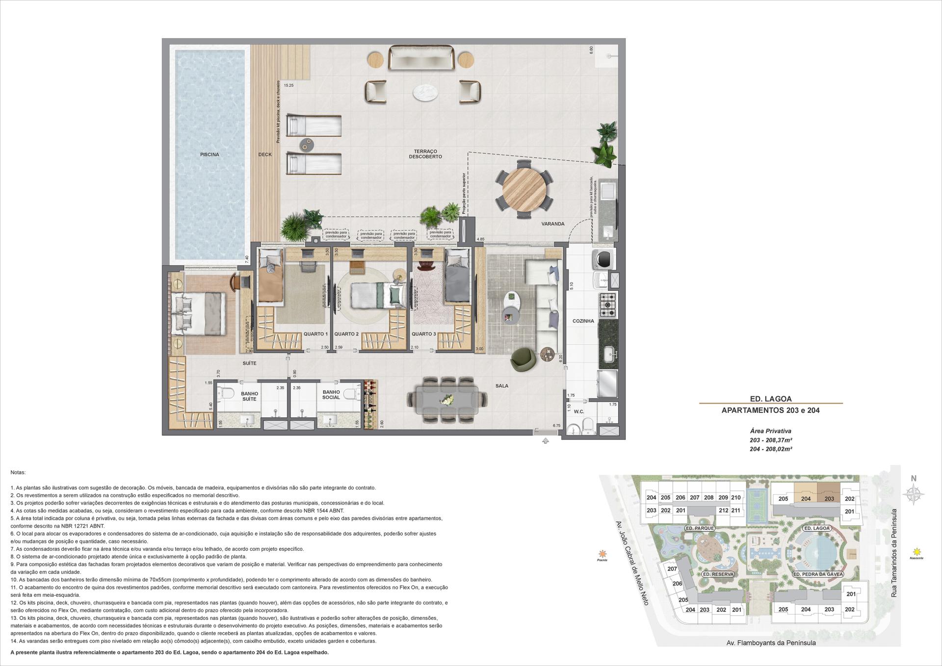 ED. LAGOA - AP 203 E 204