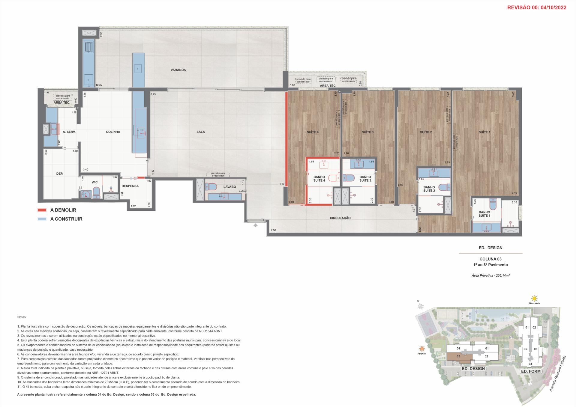 ED. DESIGN - COLUNAS 03 1º AO 8º Pavimento 