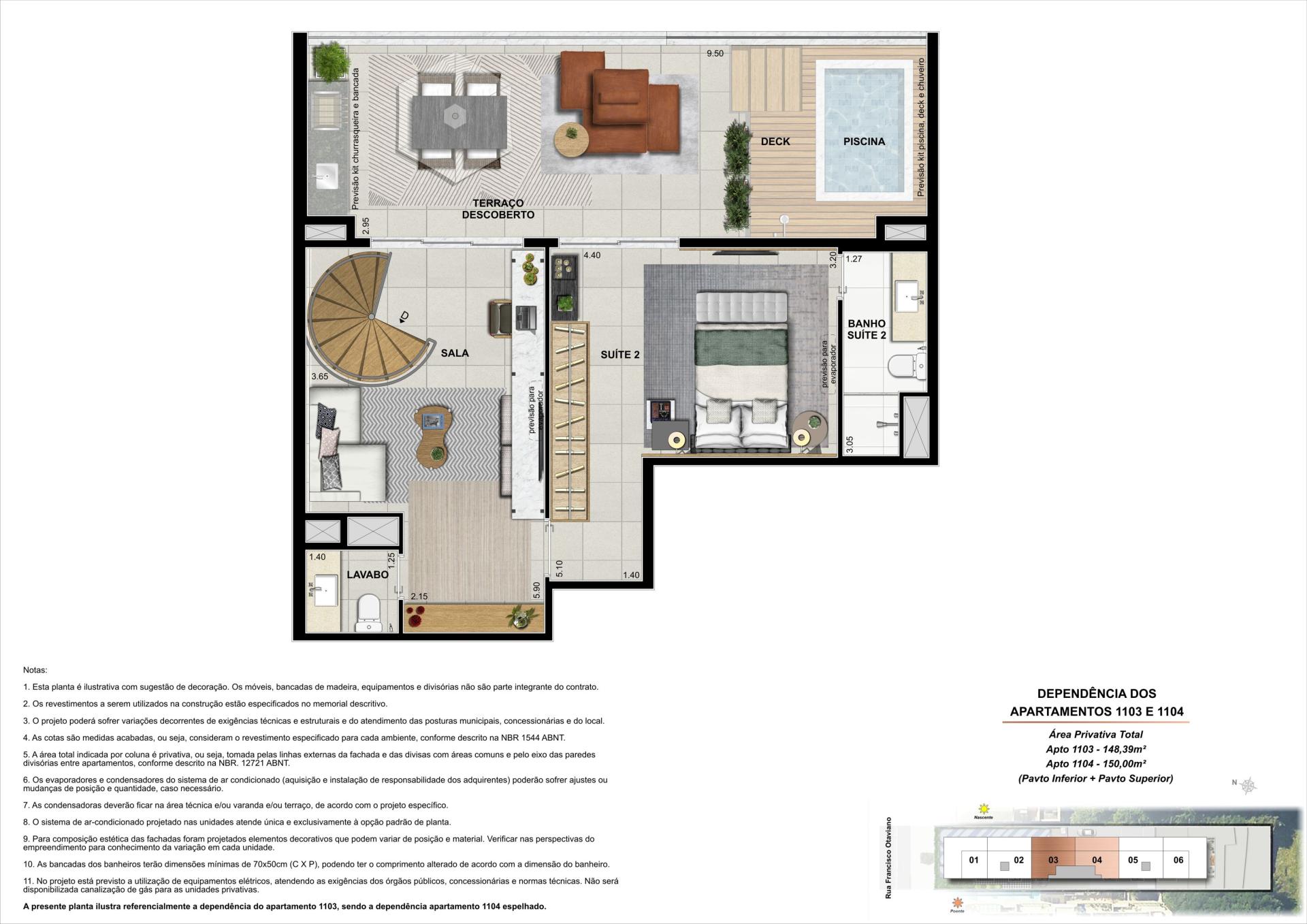 Dependência dos Apartamentos 1103 e 1104