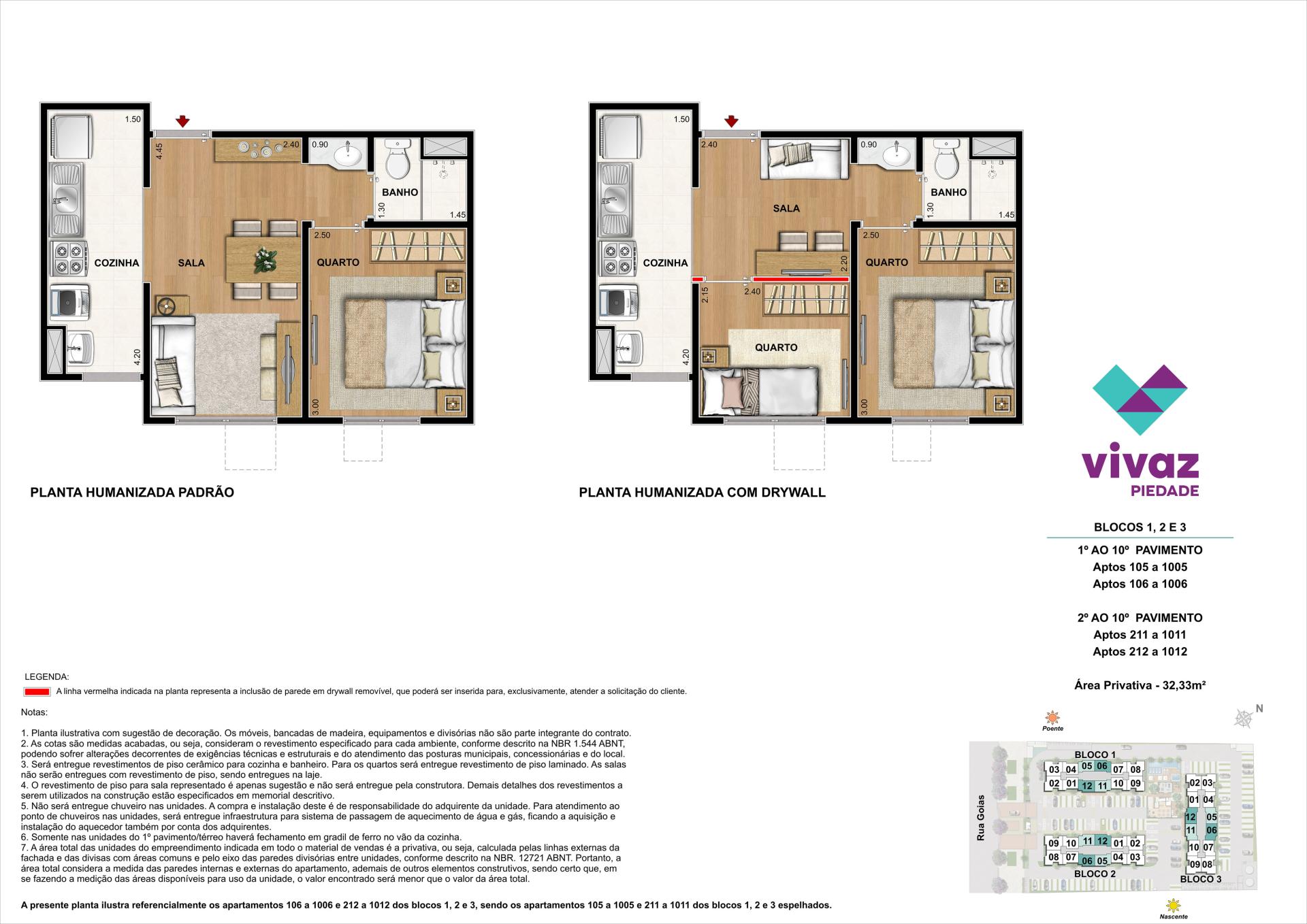 Vivaz Piedade - Planta Duo - 32,33 m²