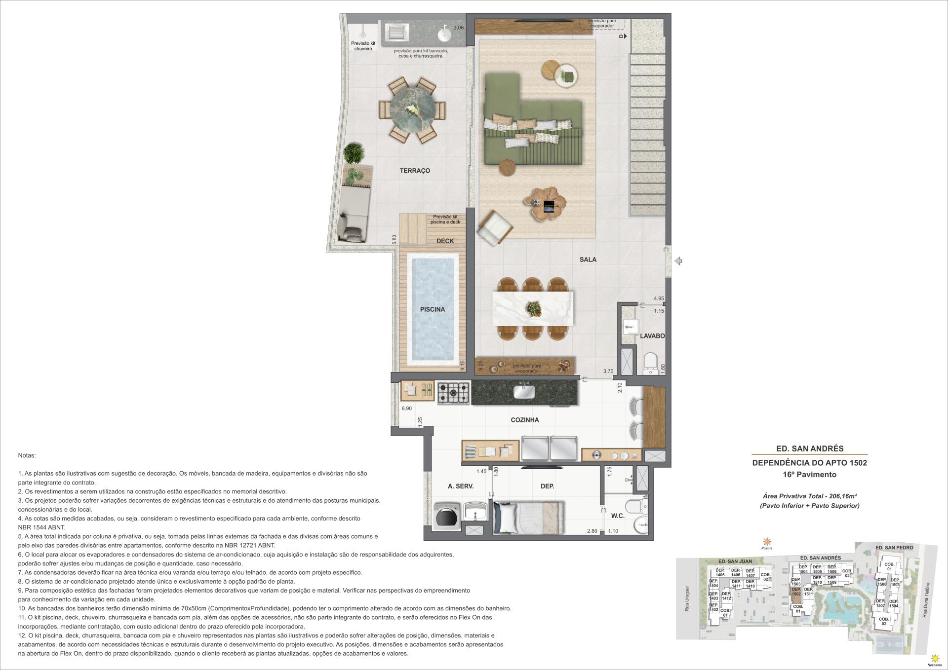 COB. Duplex Dependência 3S - Ed. San Andrés (COL 2)