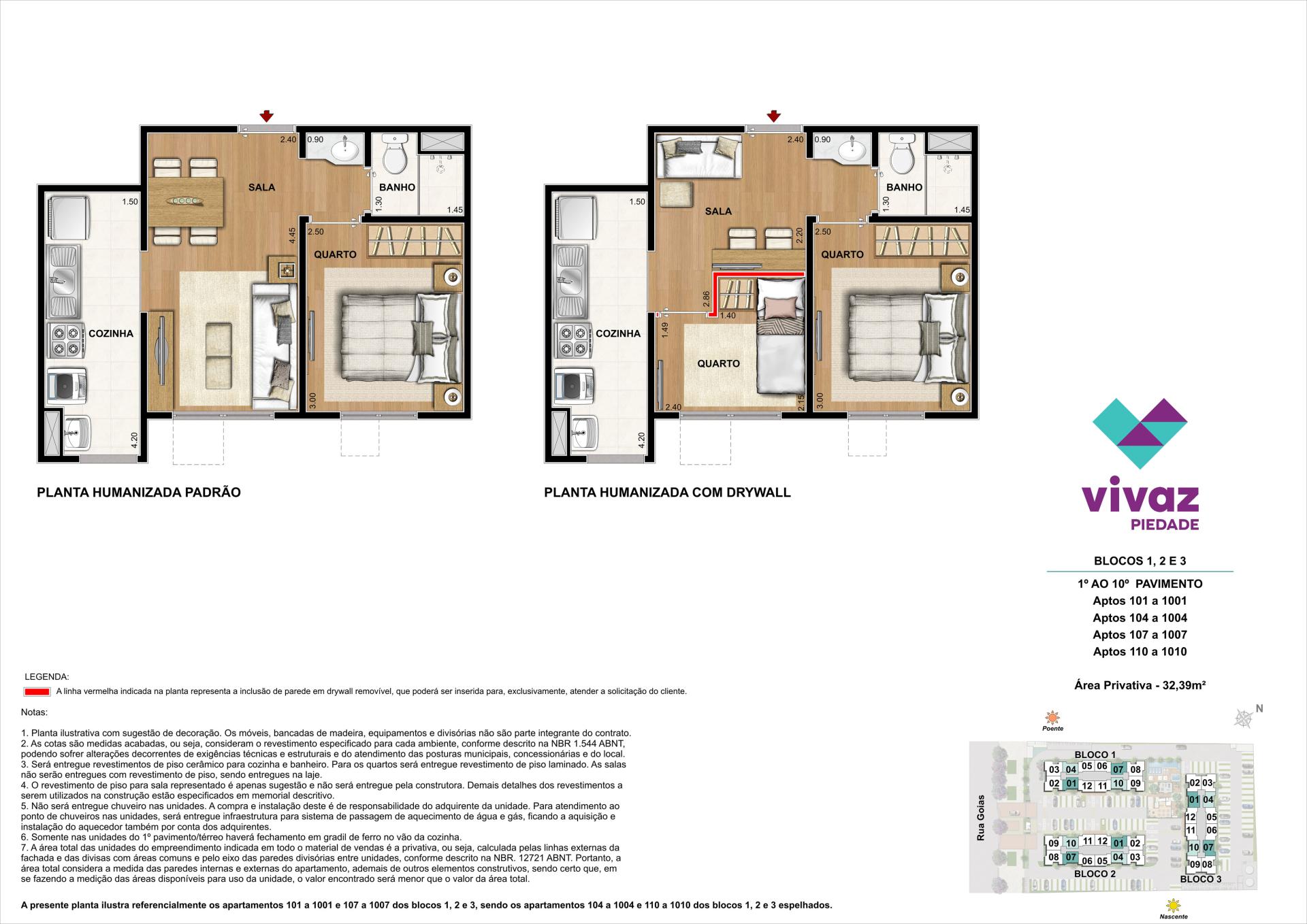 Vivaz Piedade - Planta Duo - 32,39 m²