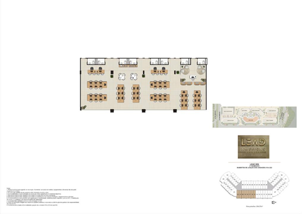 Lead Win – 2º Pavimento – Sugestão de Junção Unidades 215 a 222.