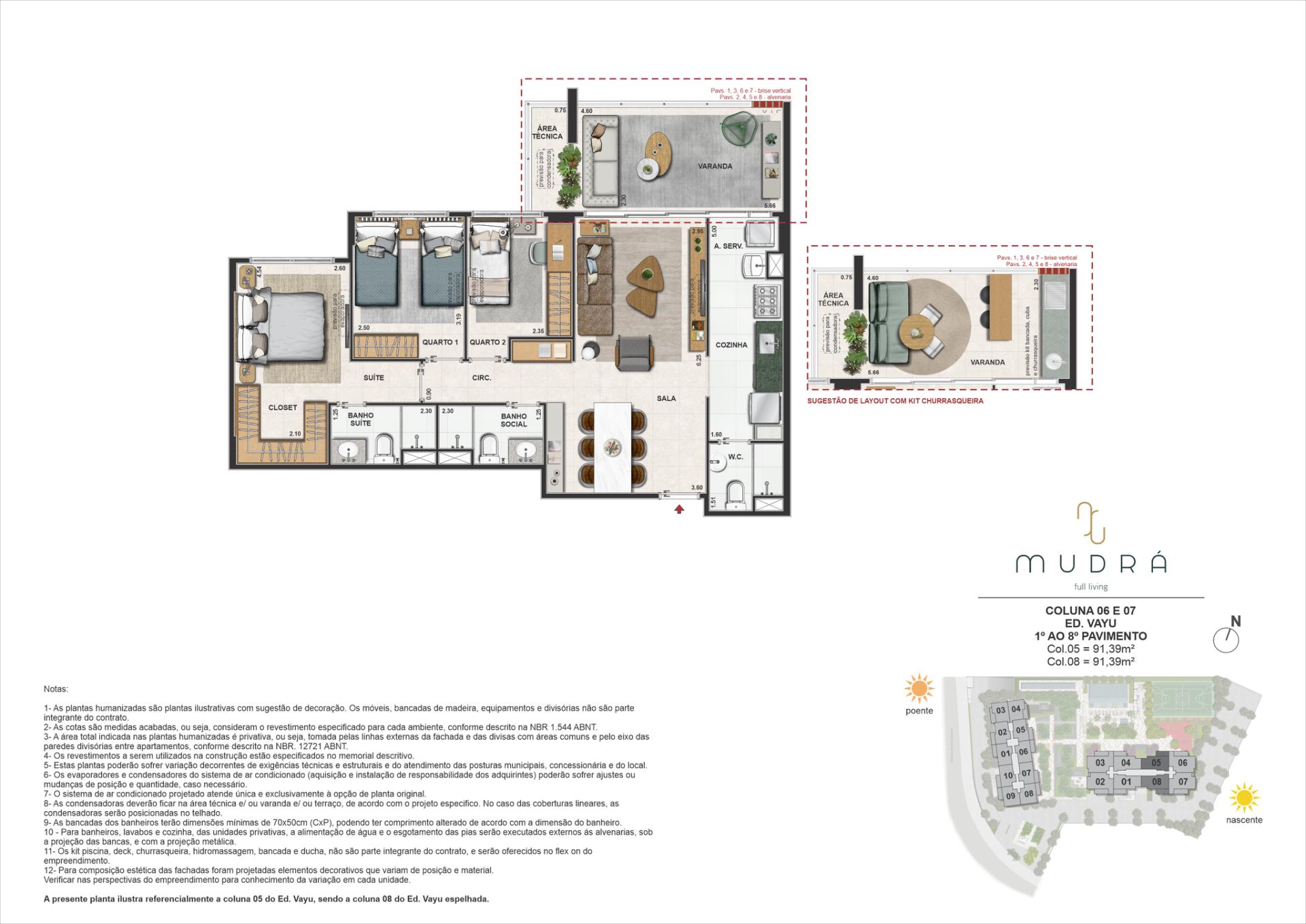 Apartamento Ed. Vayu | Colunas 06 e 07