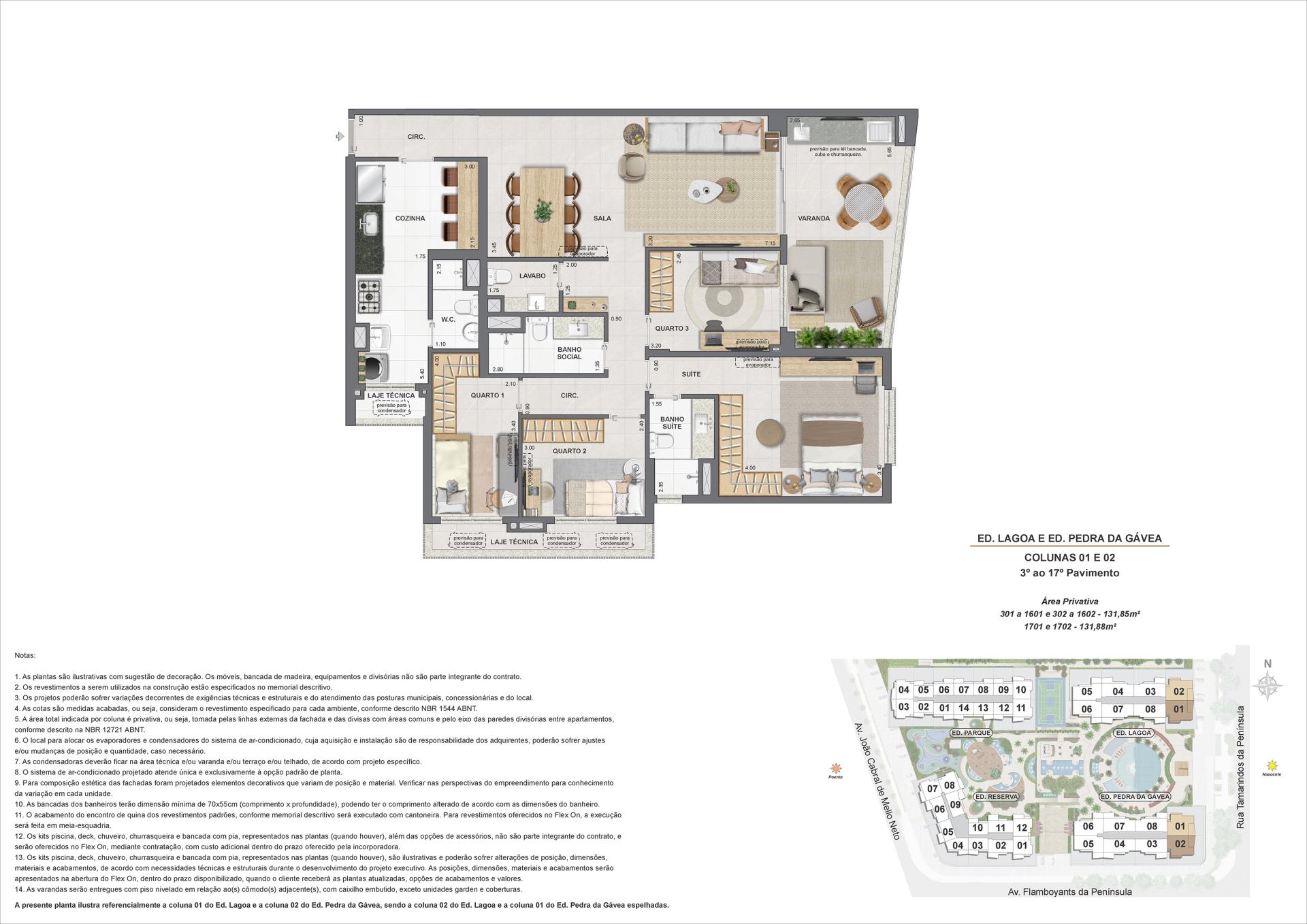 ED. LAGOA E ED. PEDRA DA GAVEA - COL 01 E 02 - 3° AO 17° PAV