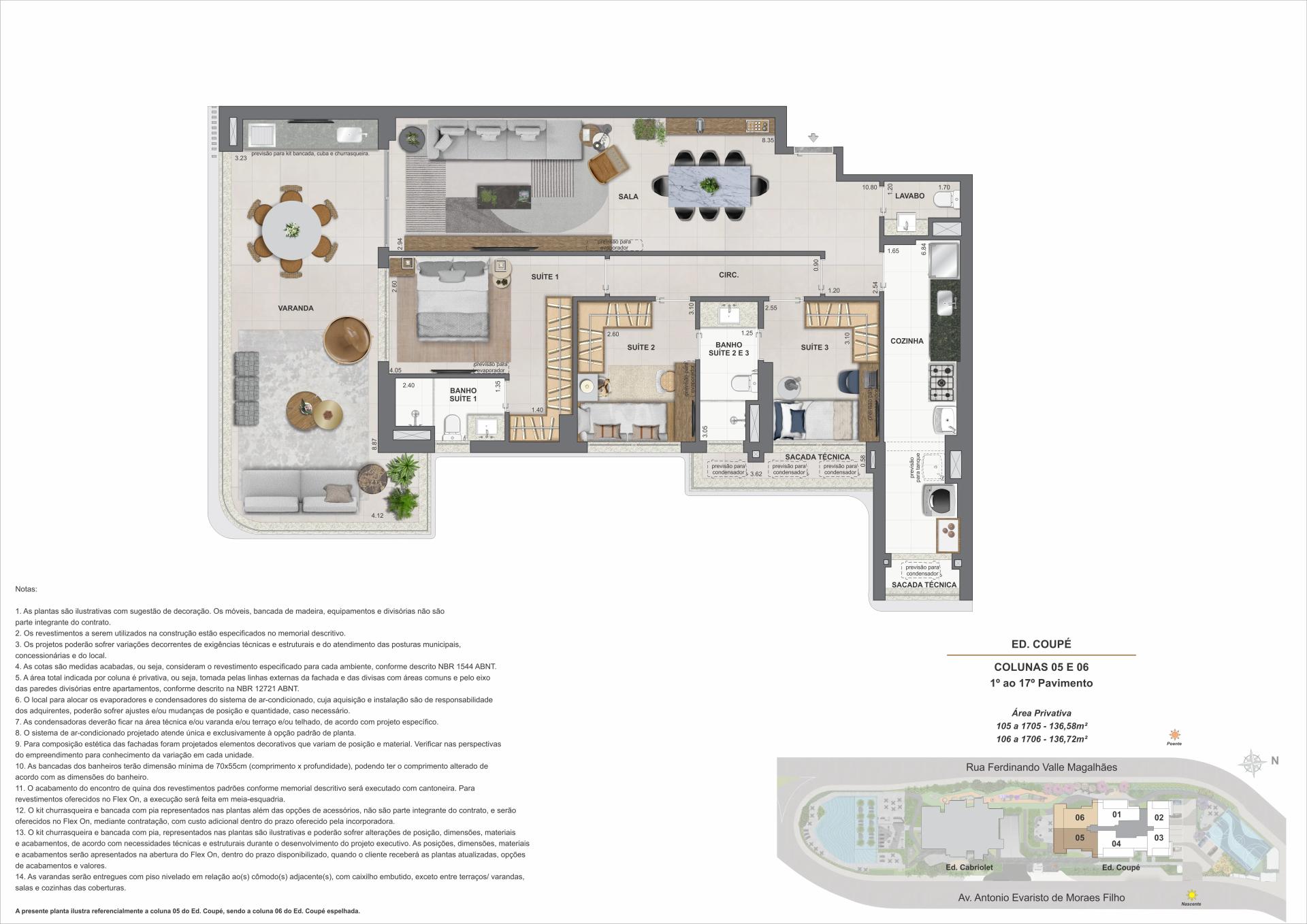 ED. COUPÉ- COLUANA 05 E 06 PAV. 1º AO 17º
