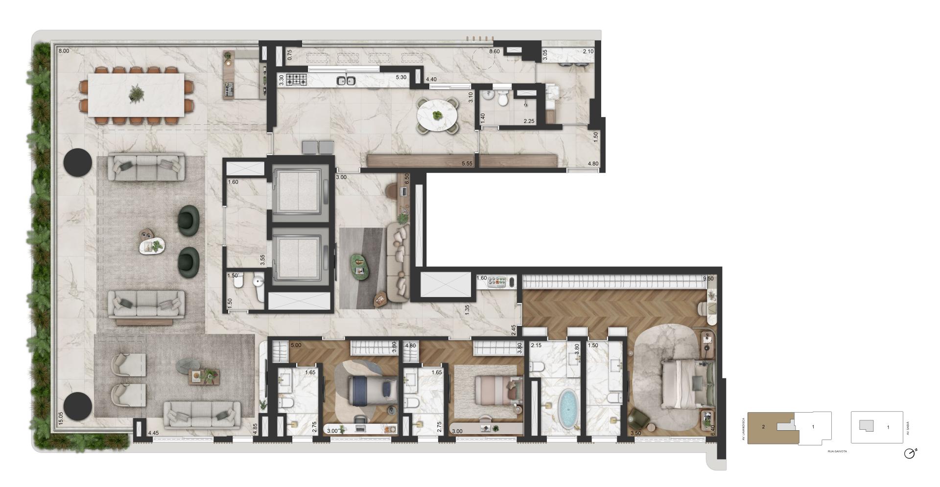 Planta Opção 2 345m