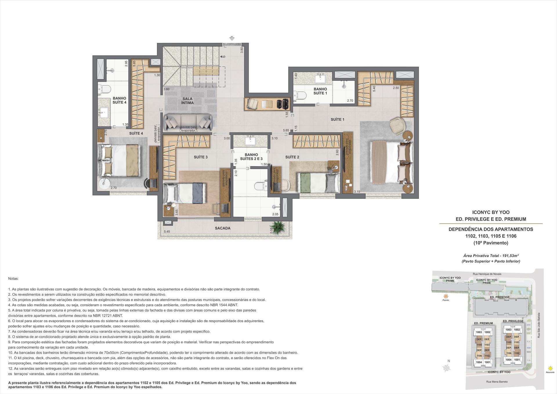 Cobertura Duplex - 10° andar - 191m²